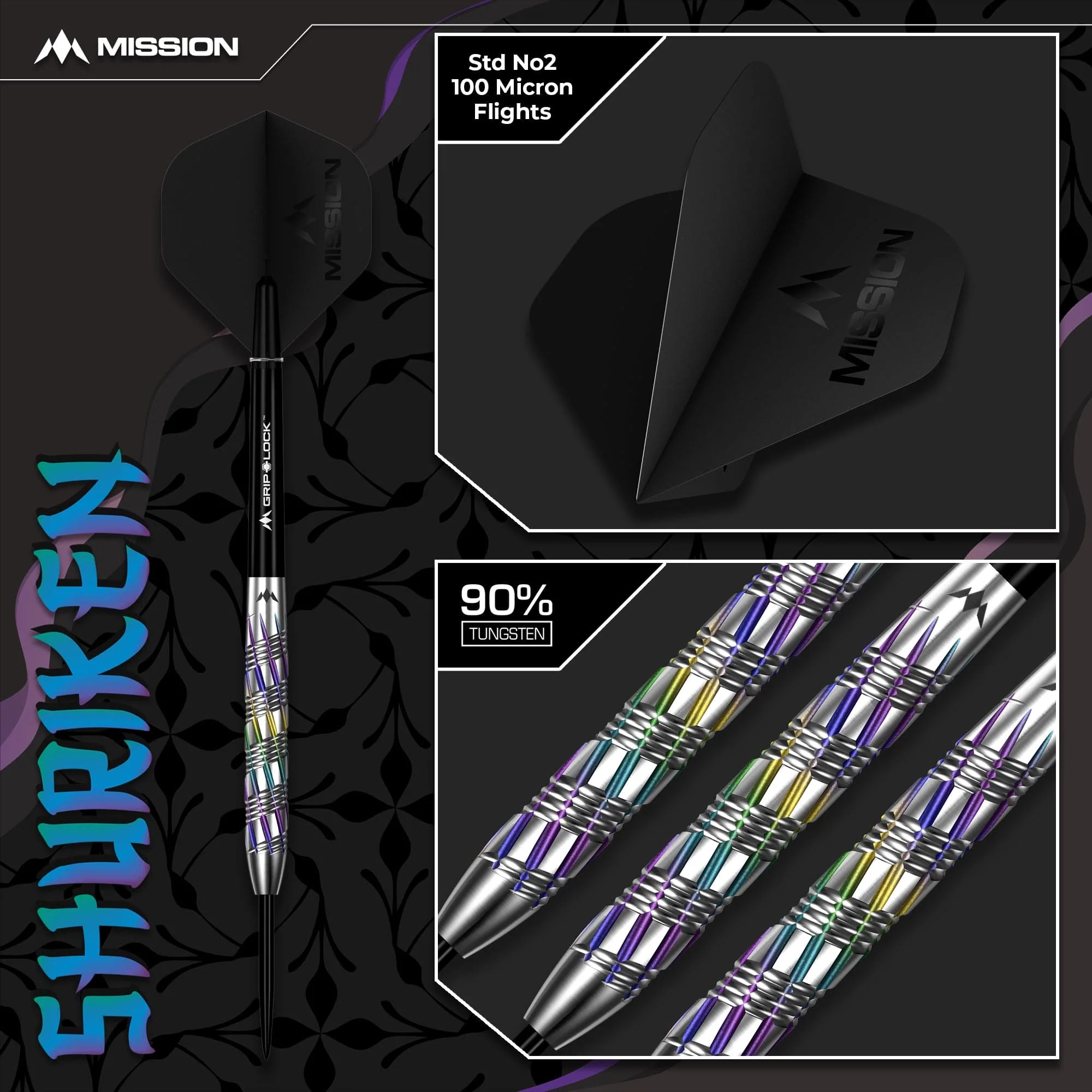 Mission Shuriken Darts - Steel Tip - 90% Tungsten - Image 5