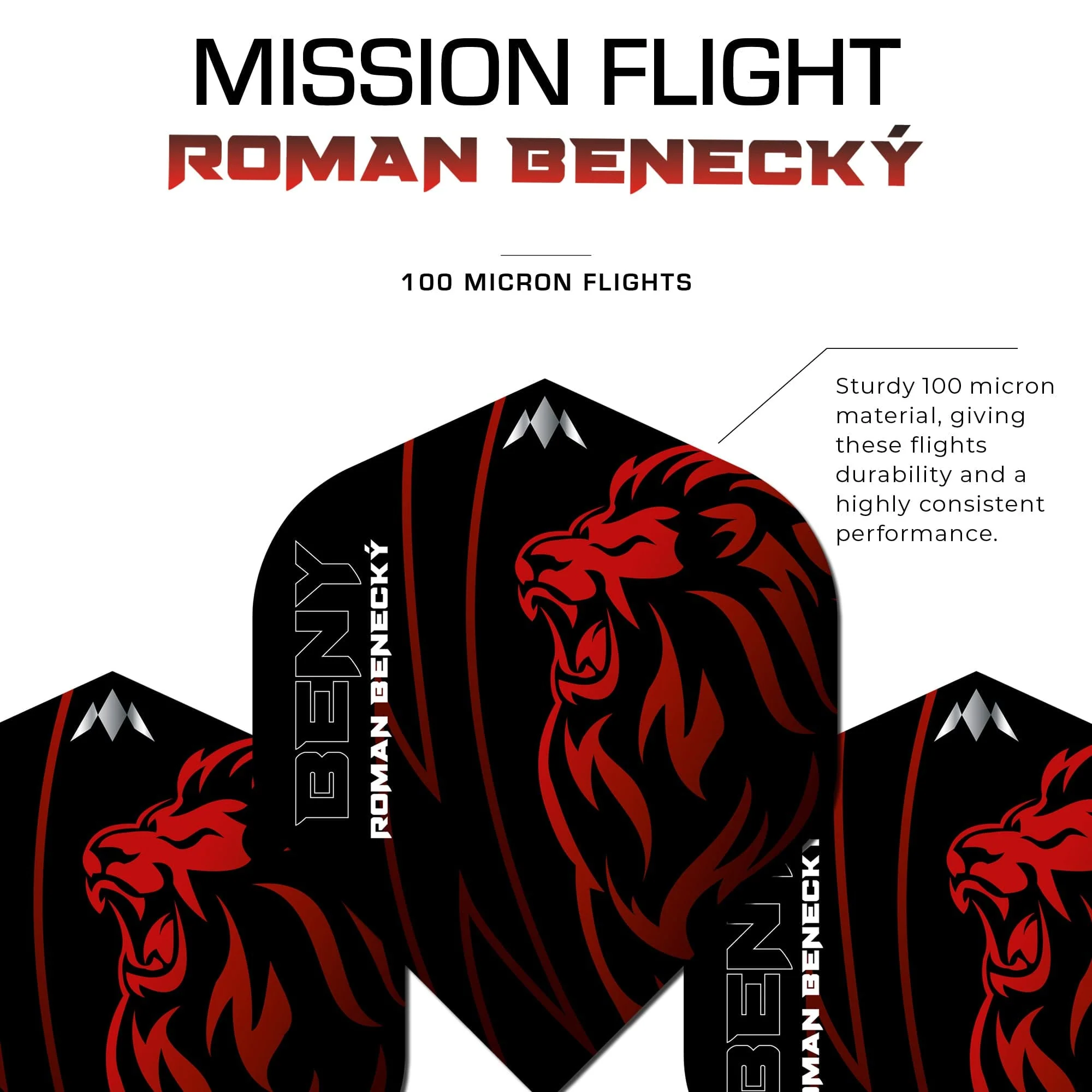 *Mission Solo Dart Flights - 100 Micron - No2 - Std - Roman Benecky - Image 3