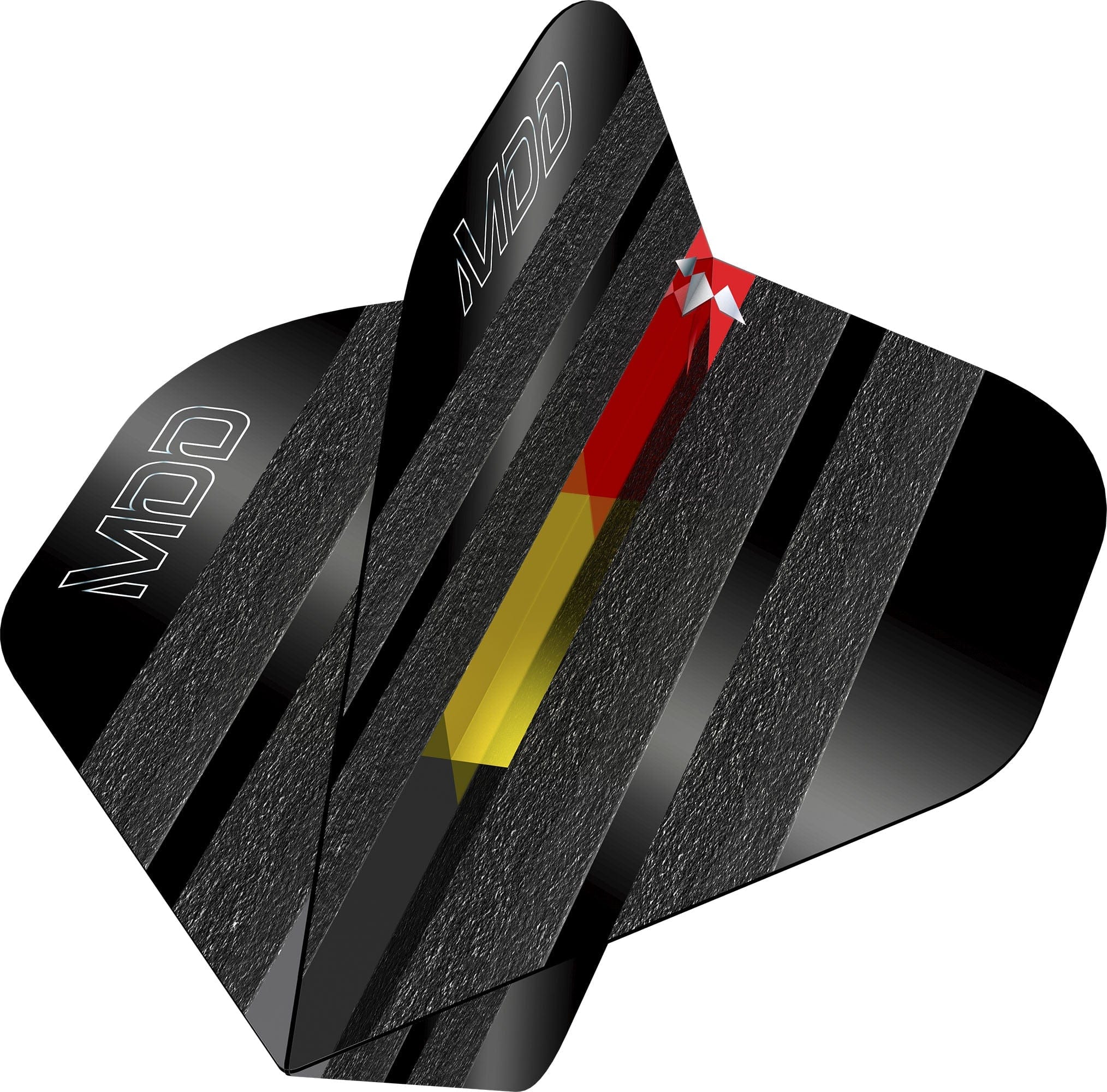Mission Solo Dart Flights - 100 Micron - Standard No2 - Mike De Decker - Black - Image 2
