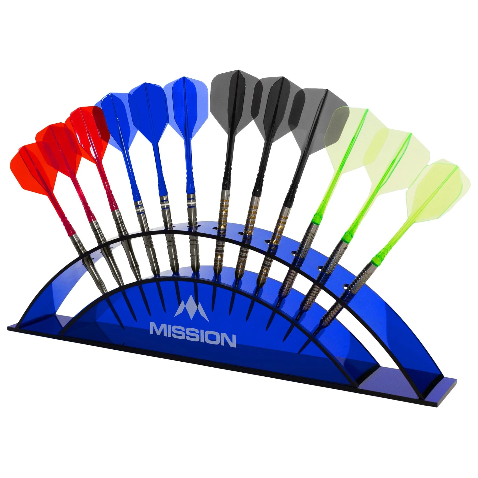 Mission Station 12 - holds 12 darts - Acrylic Darts Display Arc Colours - Image 3