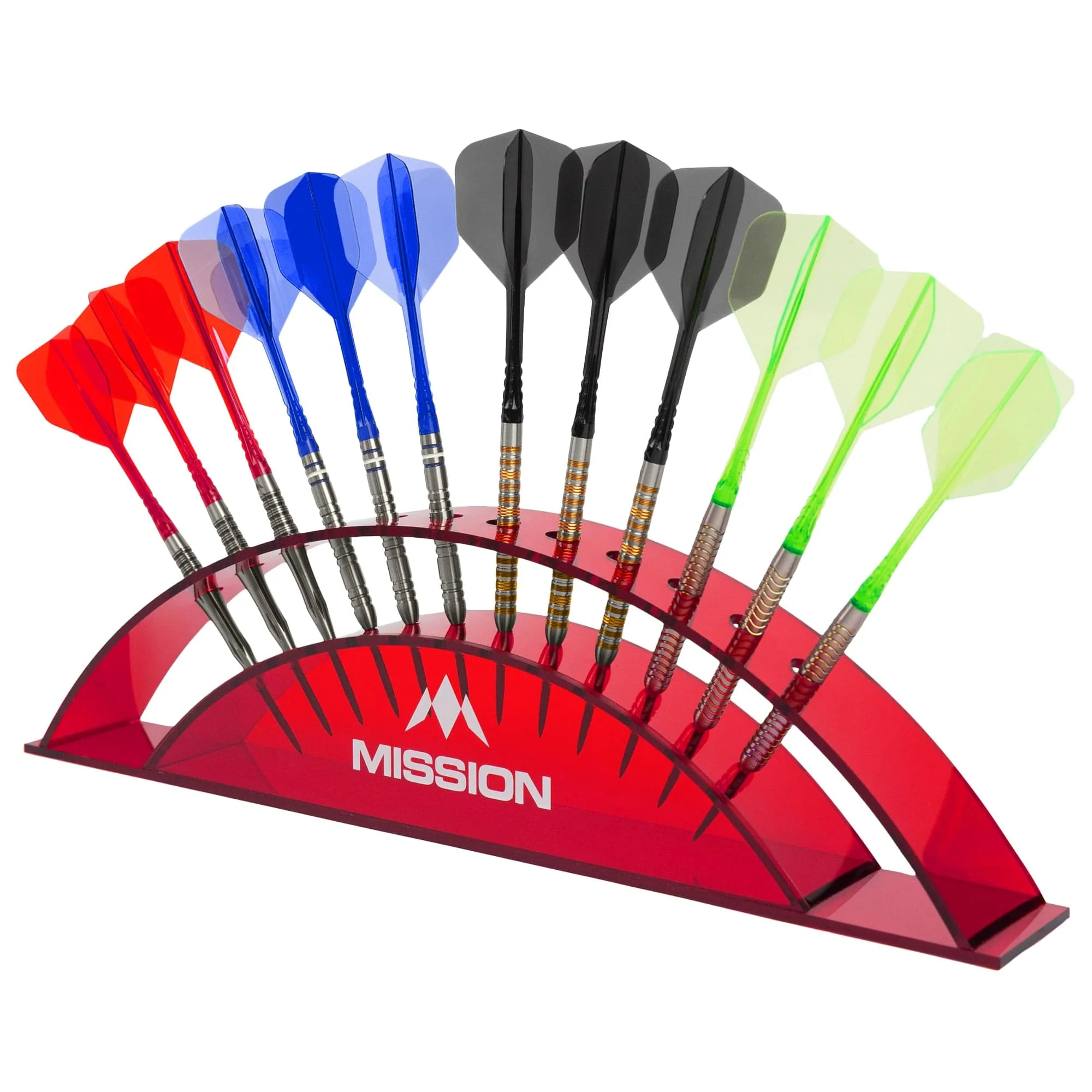 Mission Station 12 - holds 12 darts - Acrylic Darts Display Arc Colours - Image 4