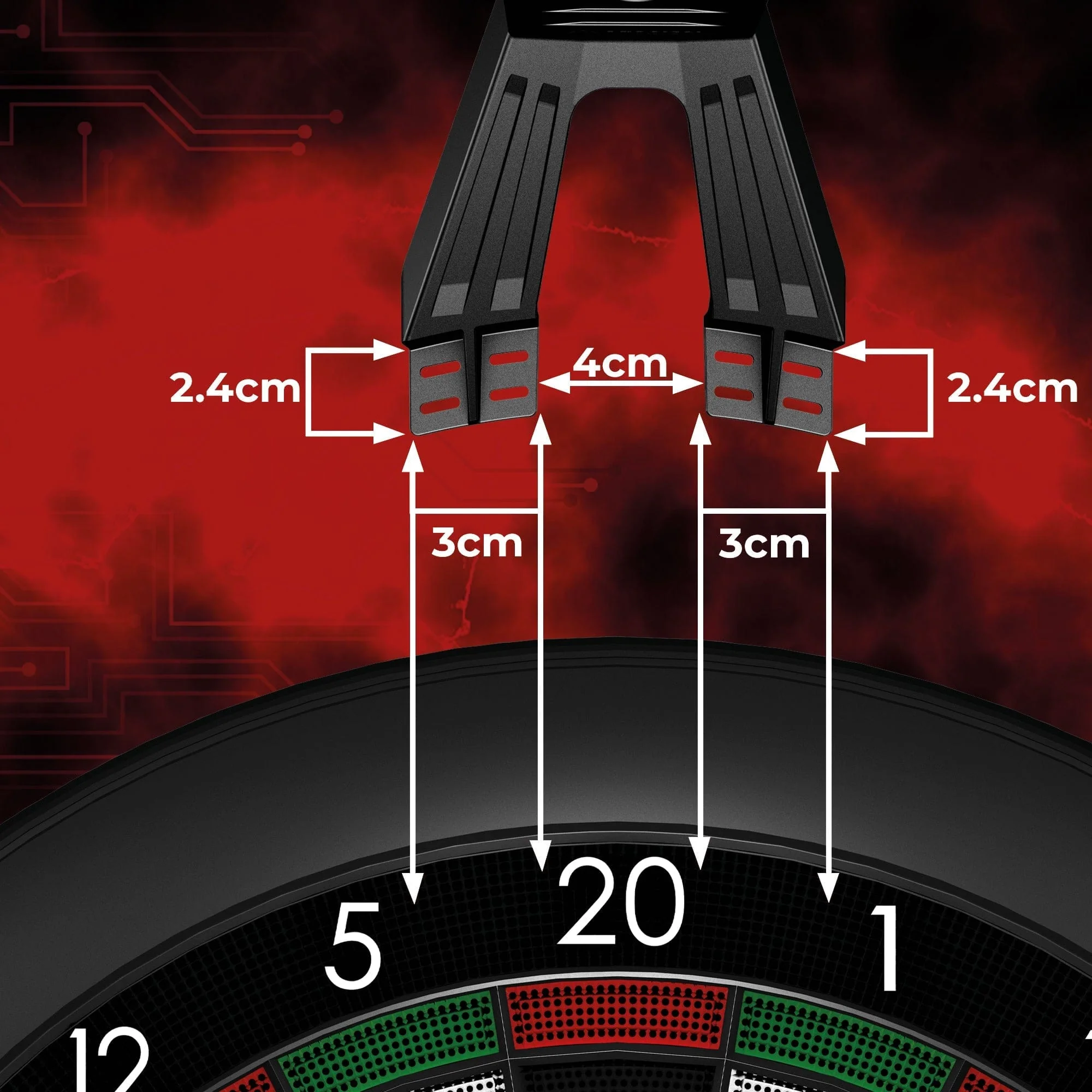 Mission Torus ST Dartboard Lighting - for Soft Tip Dartboards - Black - USB - Bright White Light - Image 3