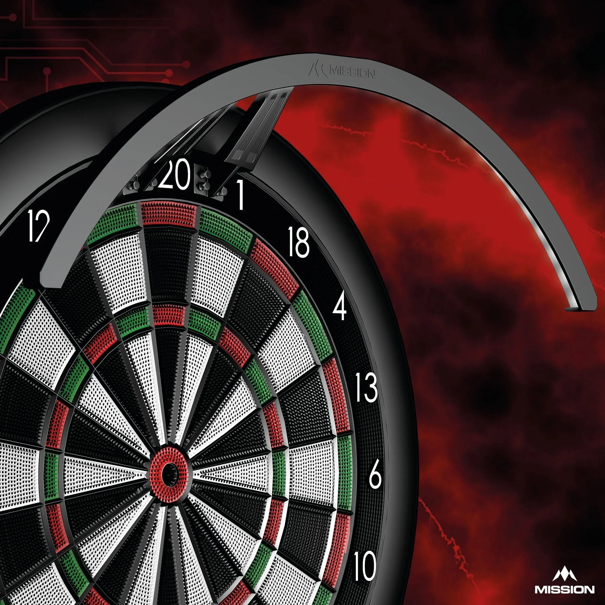 Mission Torus ST Dartboard Lighting - for Soft Tip Dartboards - Black - USB - Bright White Light - Image 6