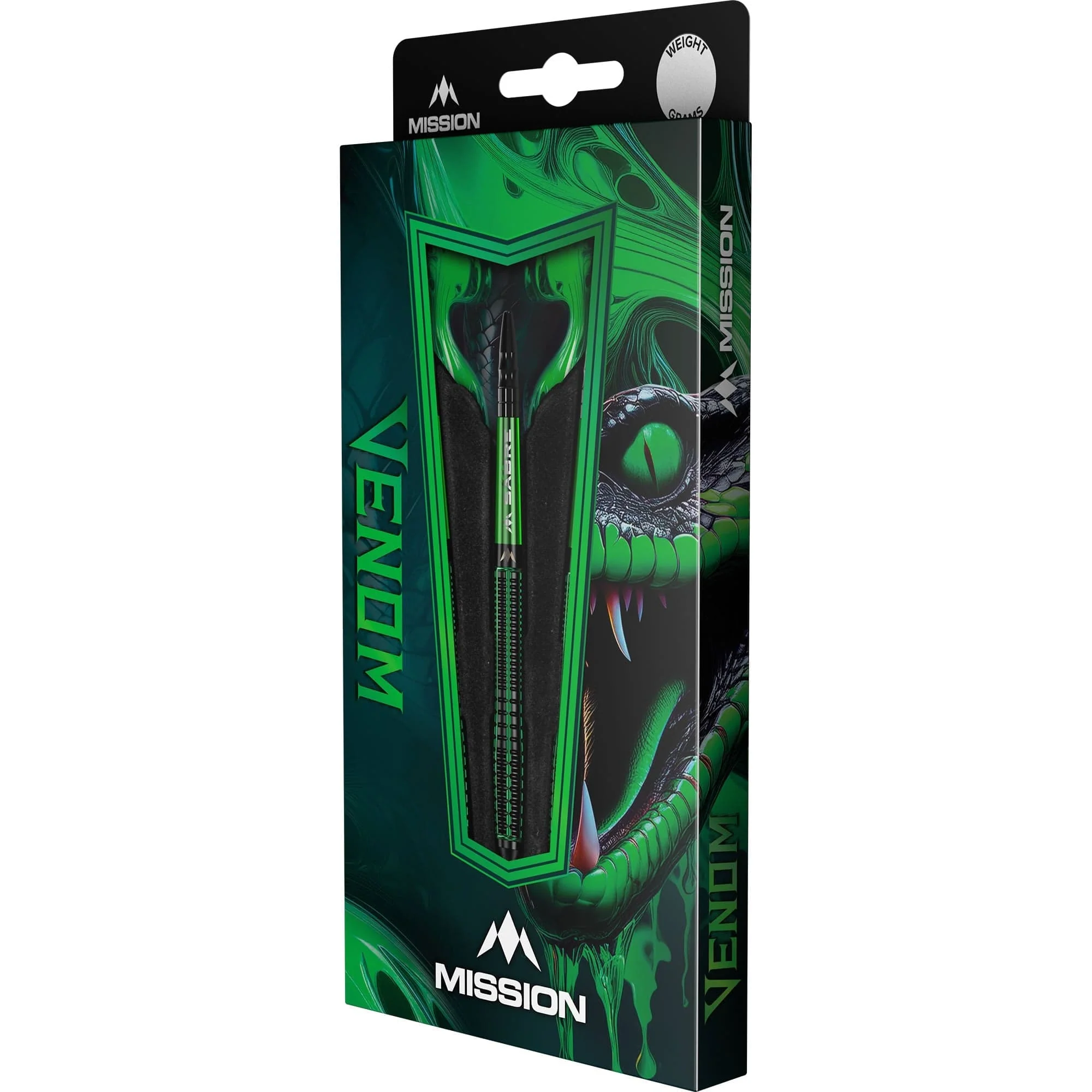 Mission Venom Darts - Soft Tip - 90% Tungsten - Black & Green Electro - Image 3