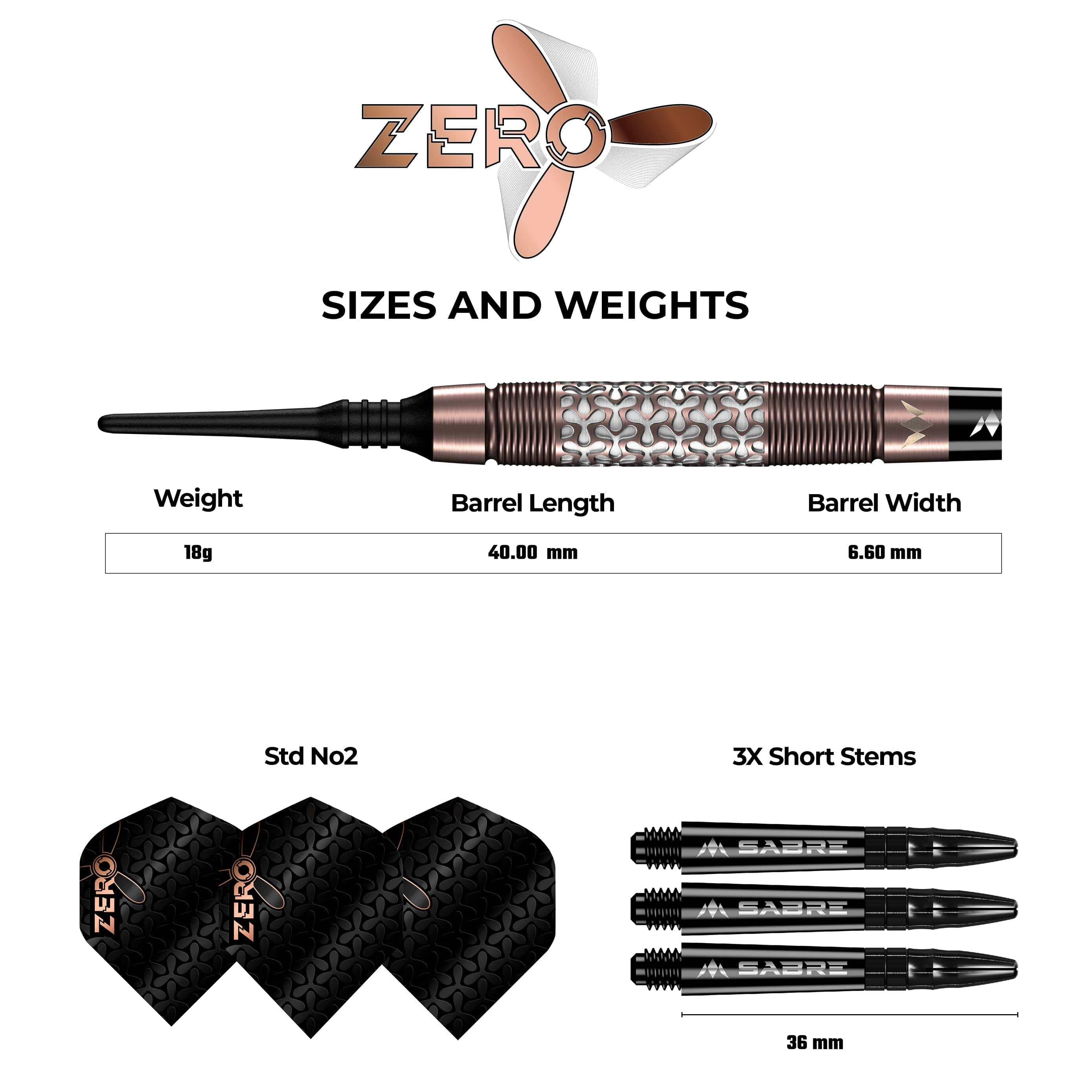 Mission Zero Darts - Soft Tip - 97.5% Tungsten - Bronze PVD - Image 4