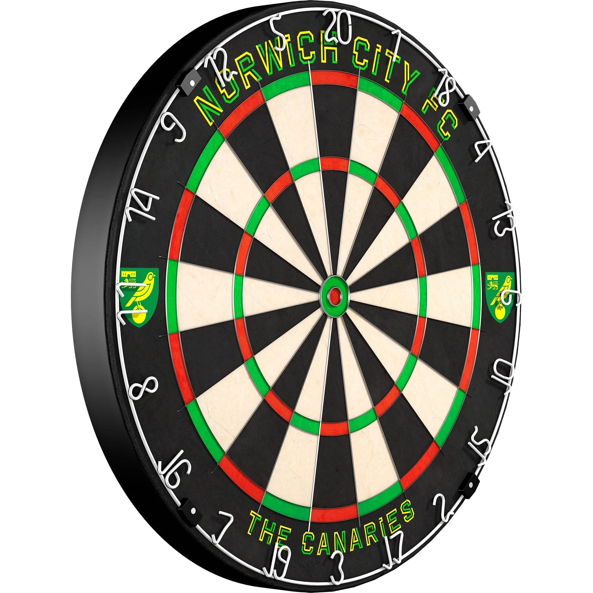Norwich City FC - Official Licensed - The Canaries - Professional Dartboard - Crest with Name - Image 2