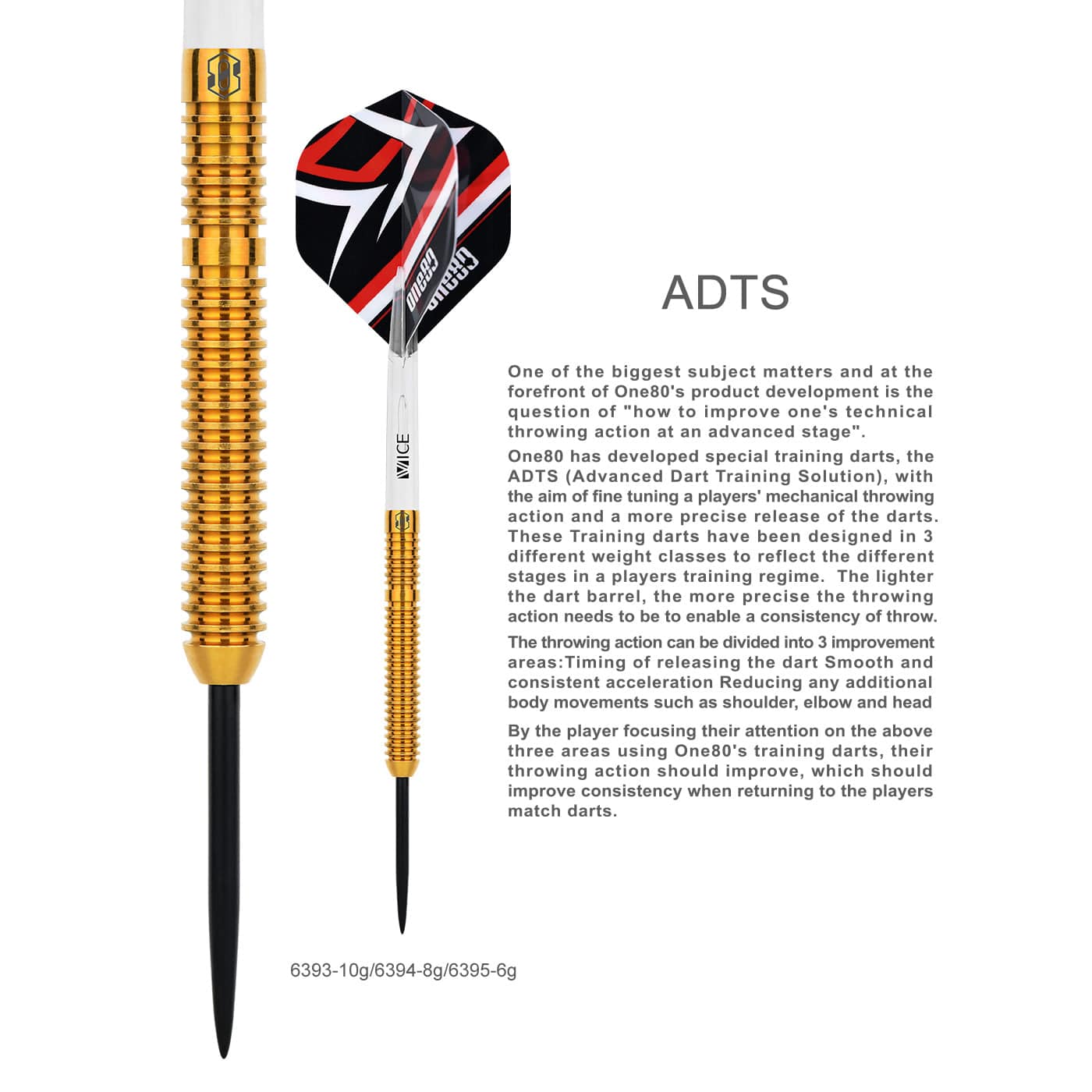 One80 ADTS Darts - Steel Tip Brass - Ultra Lightweight - Image 4