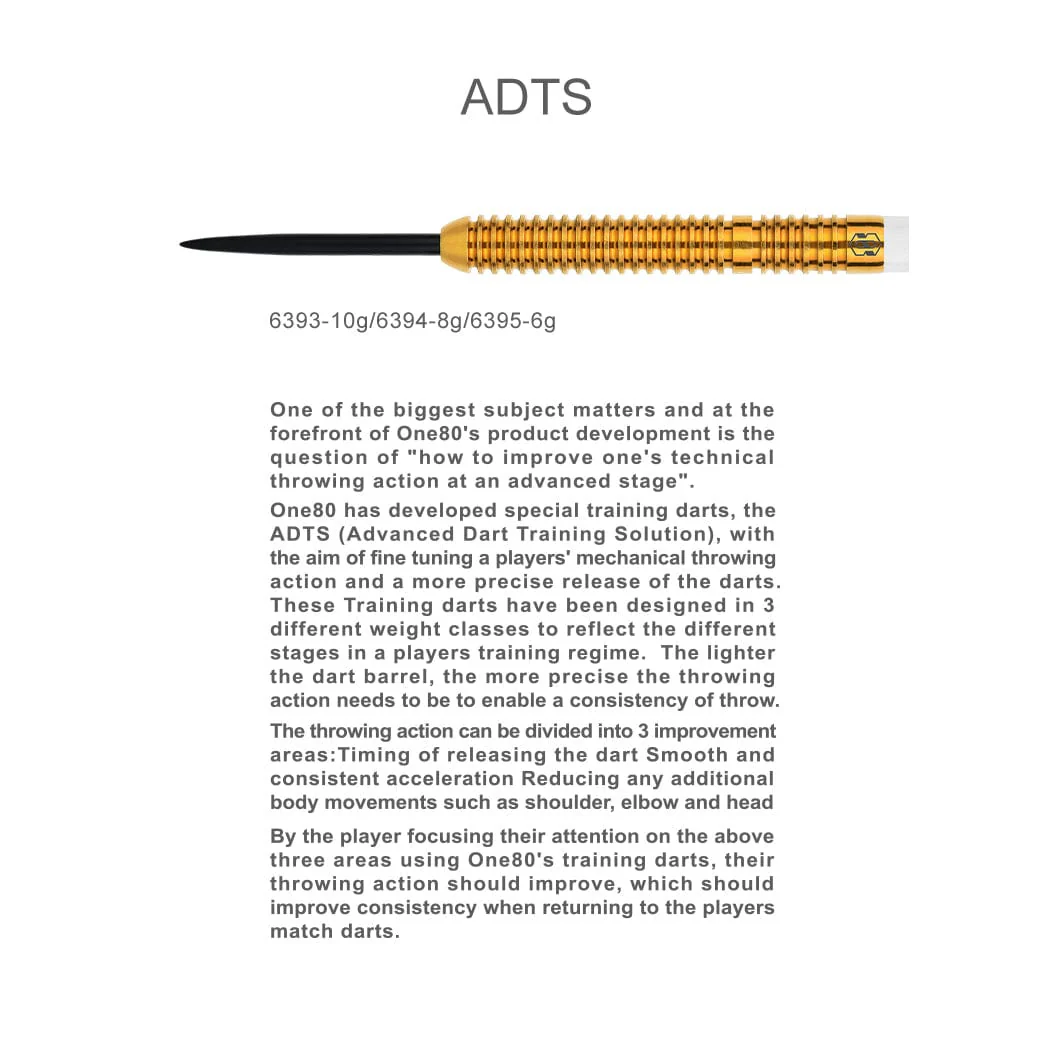 One80 ADTS Darts - Steel Tip Brass - Ultra Lightweight - Image 5