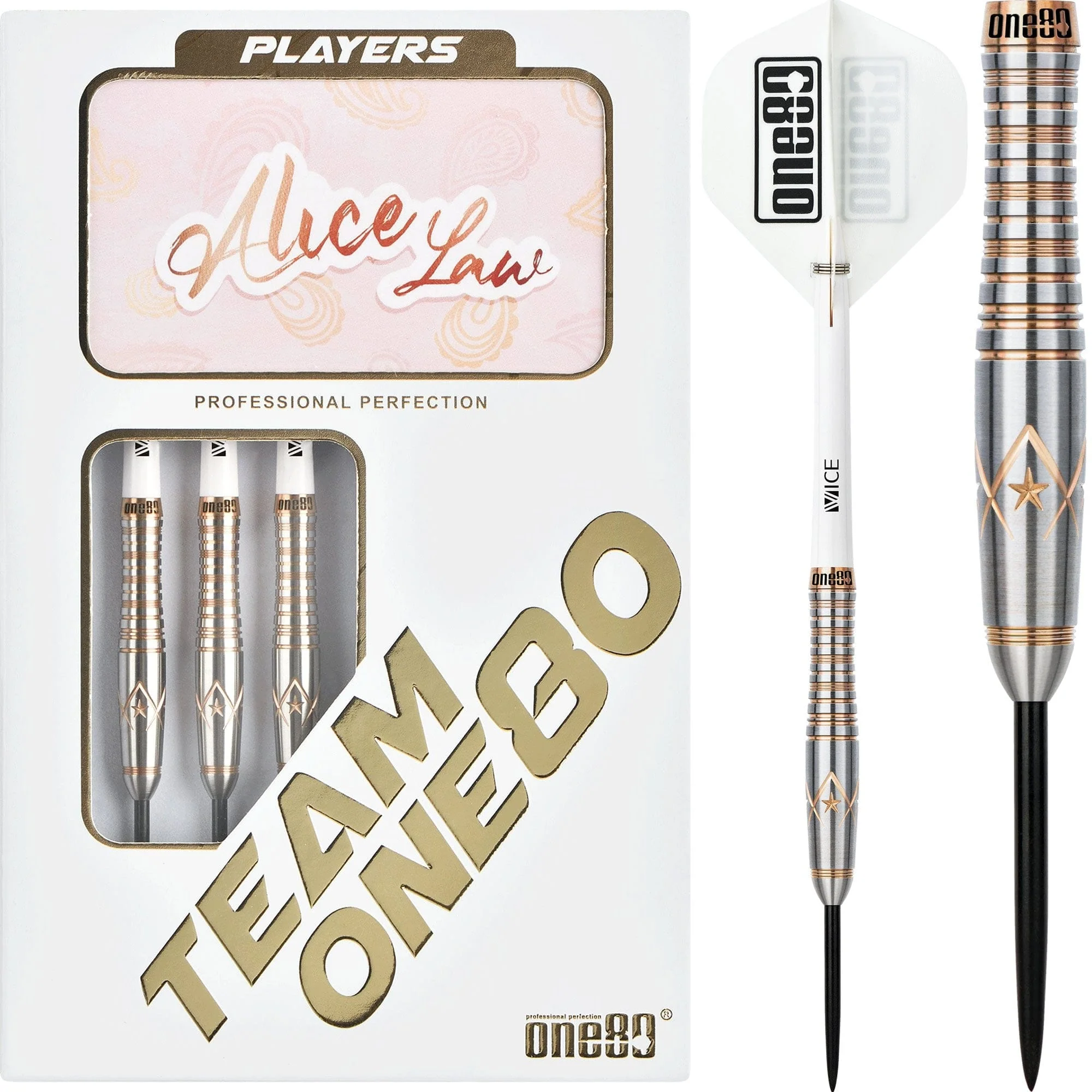 One80 Alice Law Stone Darts - Steel Tip - V2 - Bronze Star - 22g