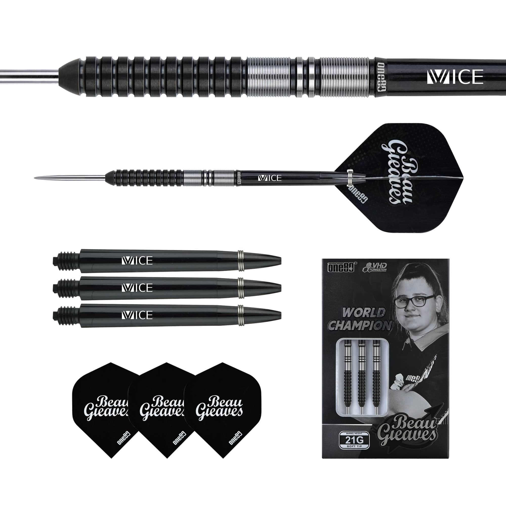 One80 Beau Greaves Darts - Steel Tip - VHD - Black Edition - Image 3