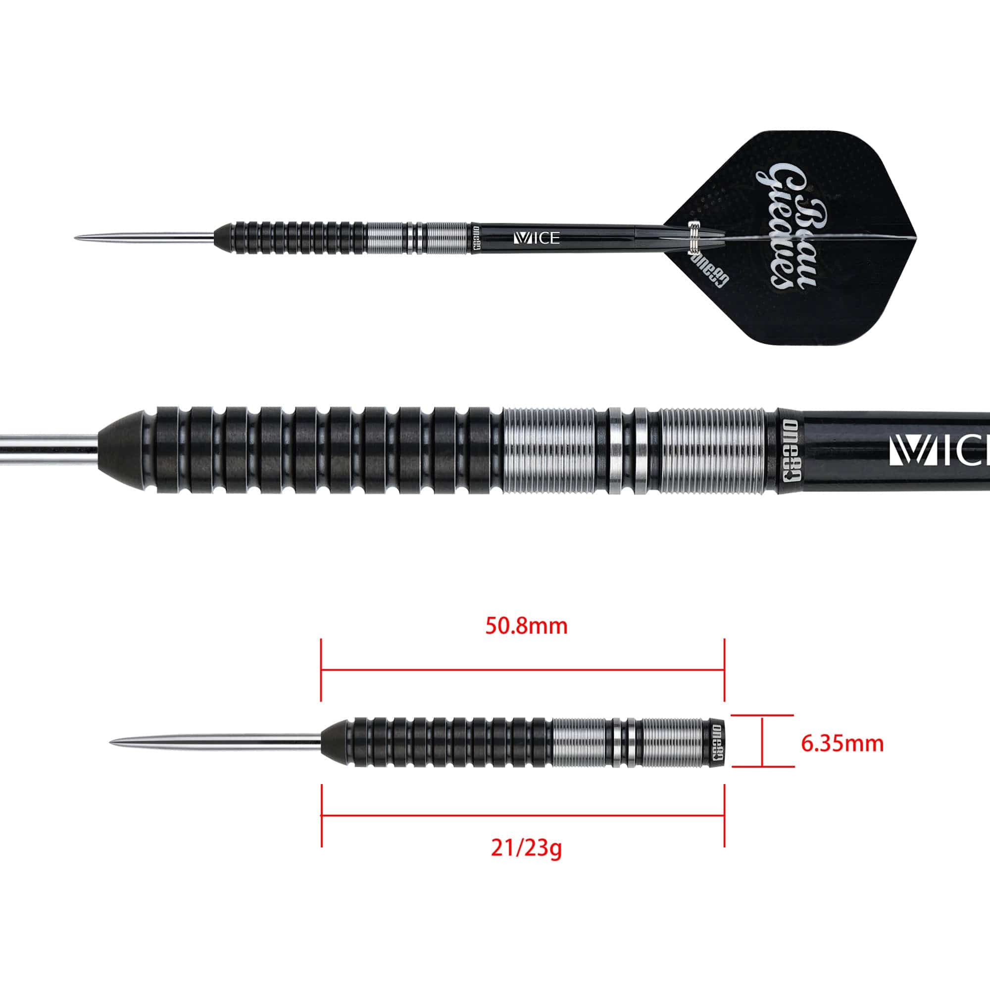 One80 Beau Greaves Darts - Steel Tip - VHD - Black Edition - Image 4