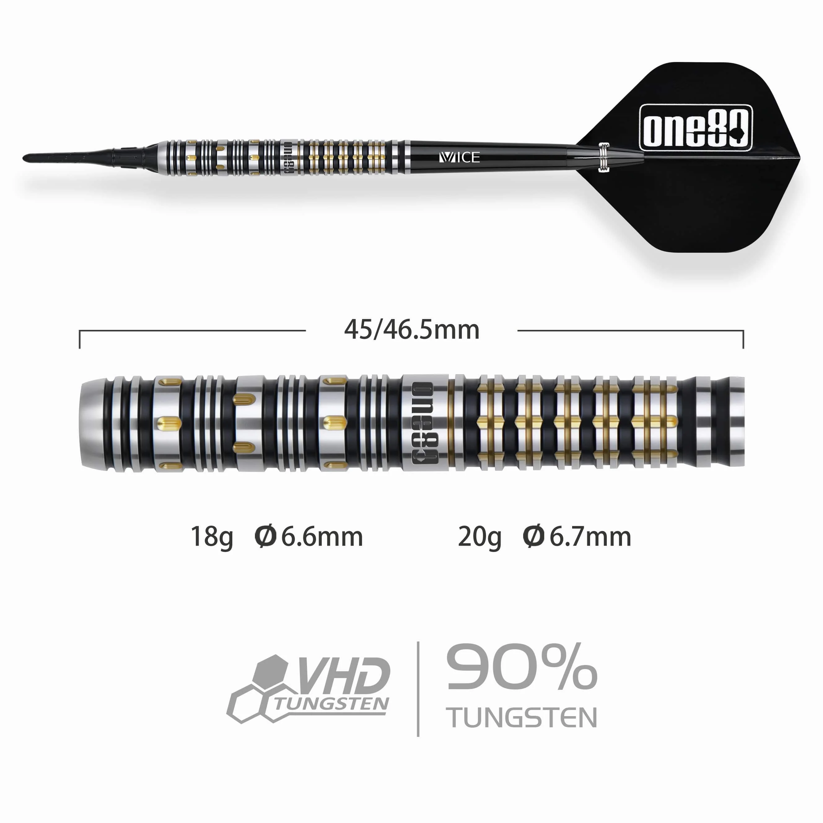 One80 Boris Koltsov Darts - Soft Tip - 90% Tungsten - Image 2