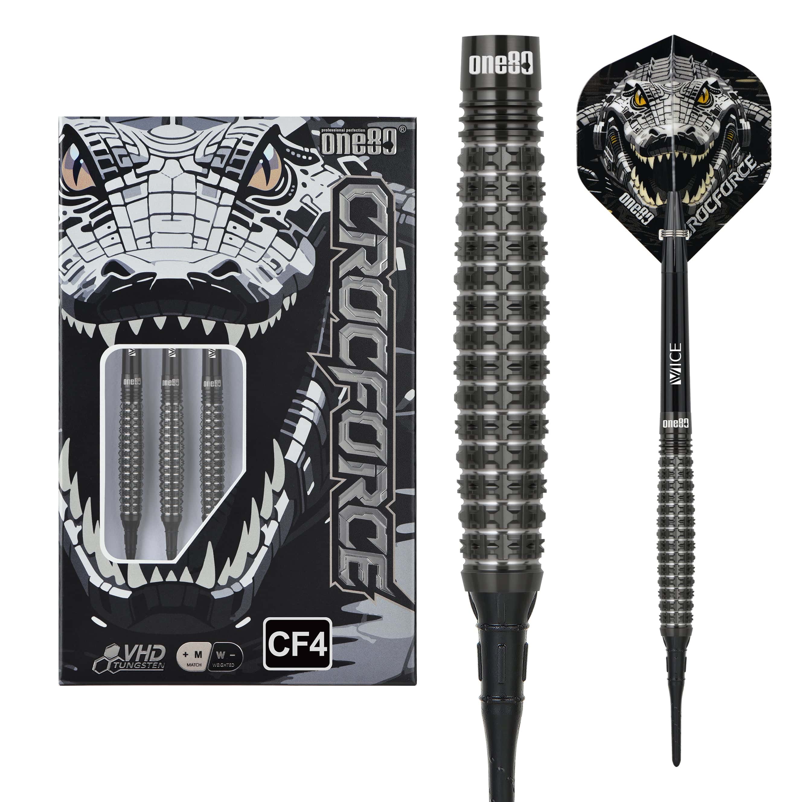 One80 Crocforce Darts - Soft Tip - 90% Tungsten - CF4