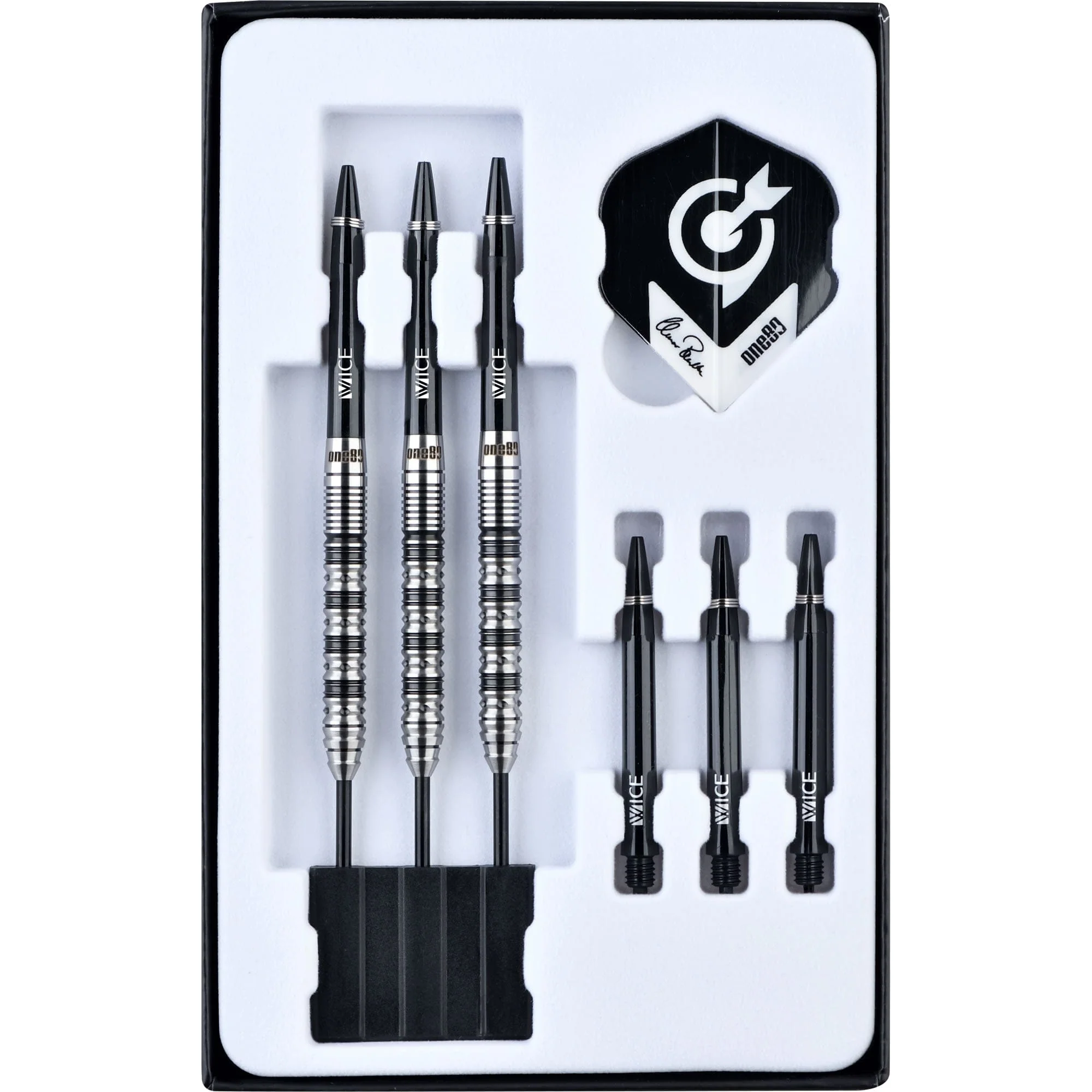 *One80 Elmar Paulke Darts - Steel Tip - V2 - Black & Silver - Image 8