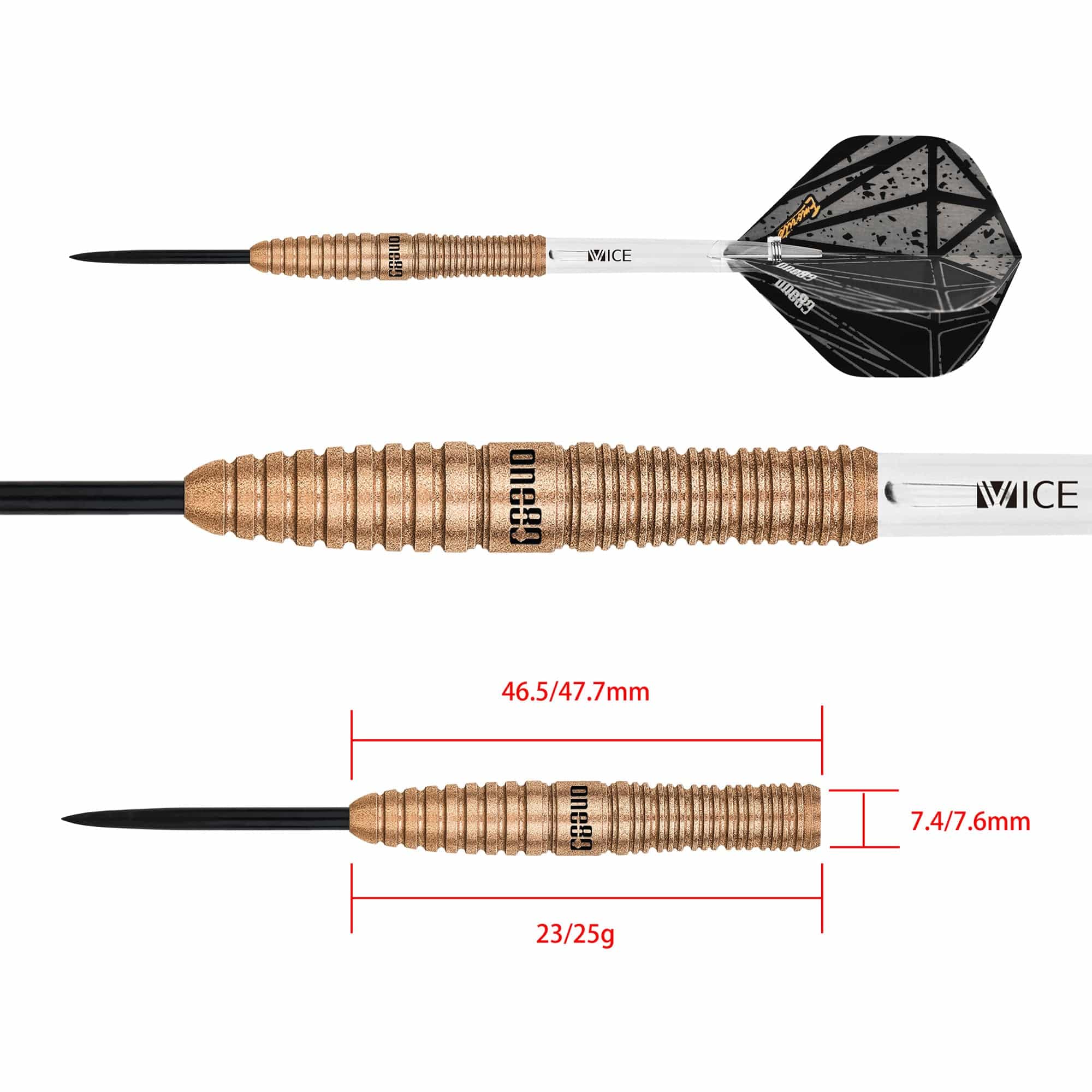 One80 Emorite 01 Darts - Steel Tip - 90% Tungsten - Rose Gold - Image 7
