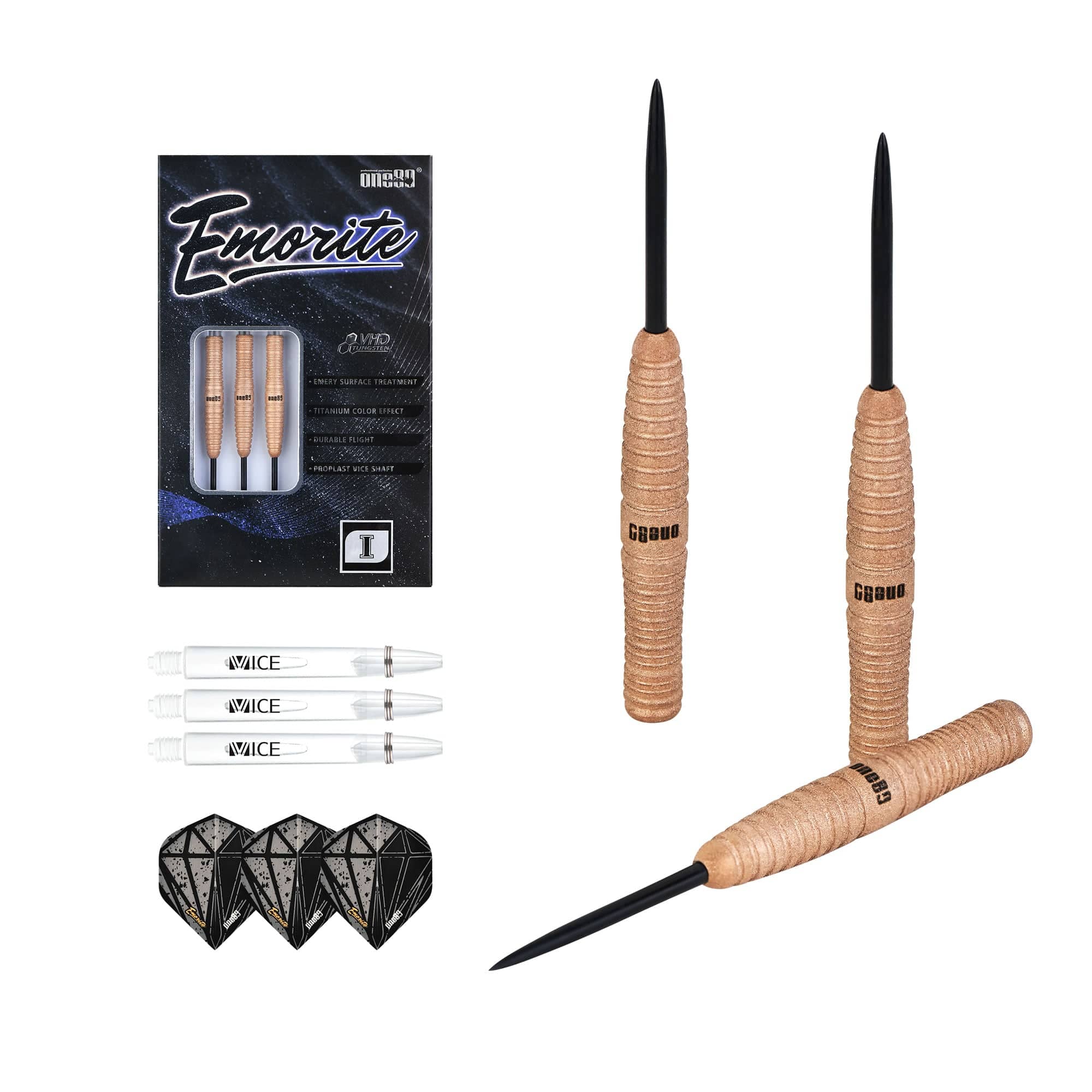 One80 Emorite 01 Darts - Steel Tip - 90% Tungsten - Rose Gold - Image 8