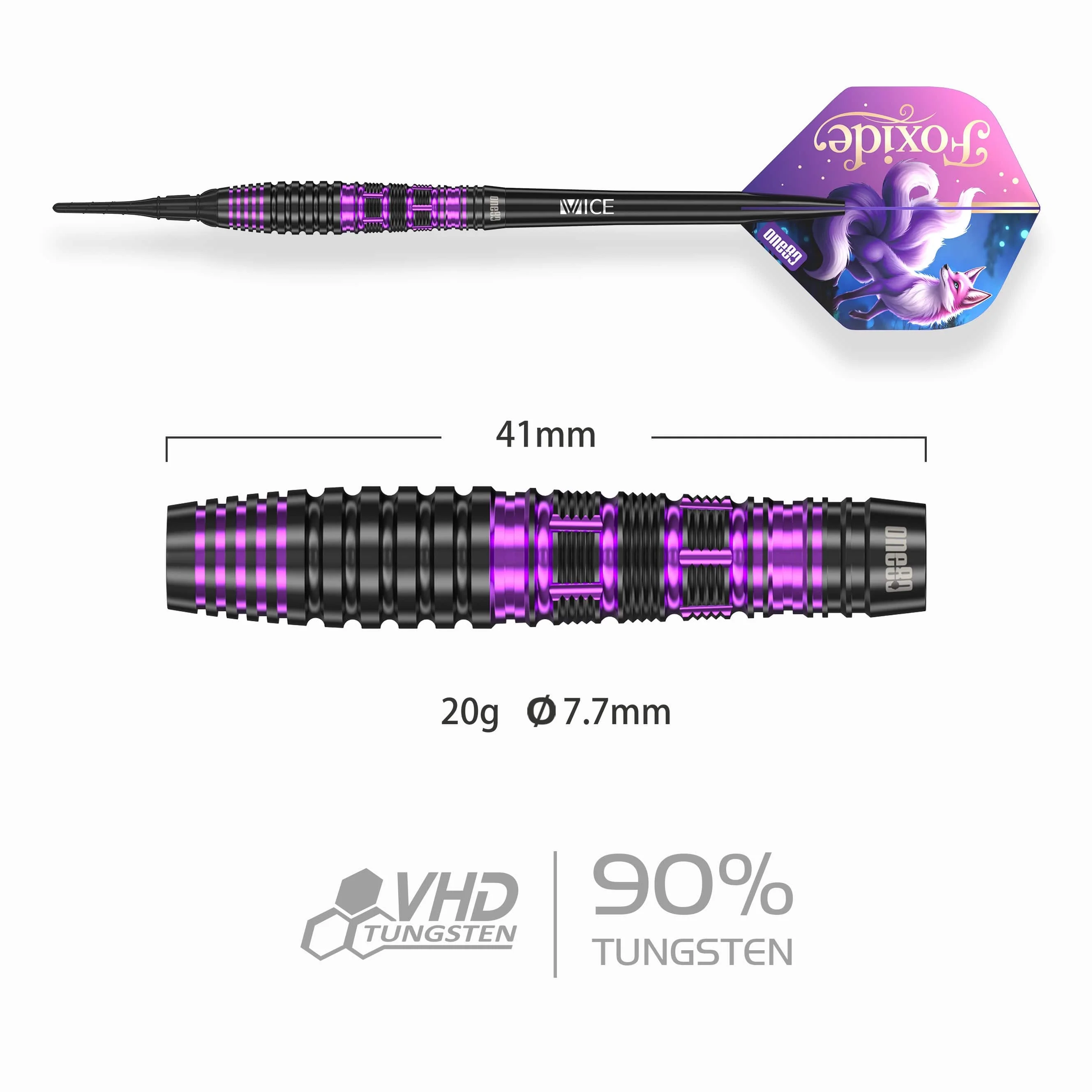 One80 Foxide Darts - Soft Tip - 90% Tungsten - F2 - Image 2