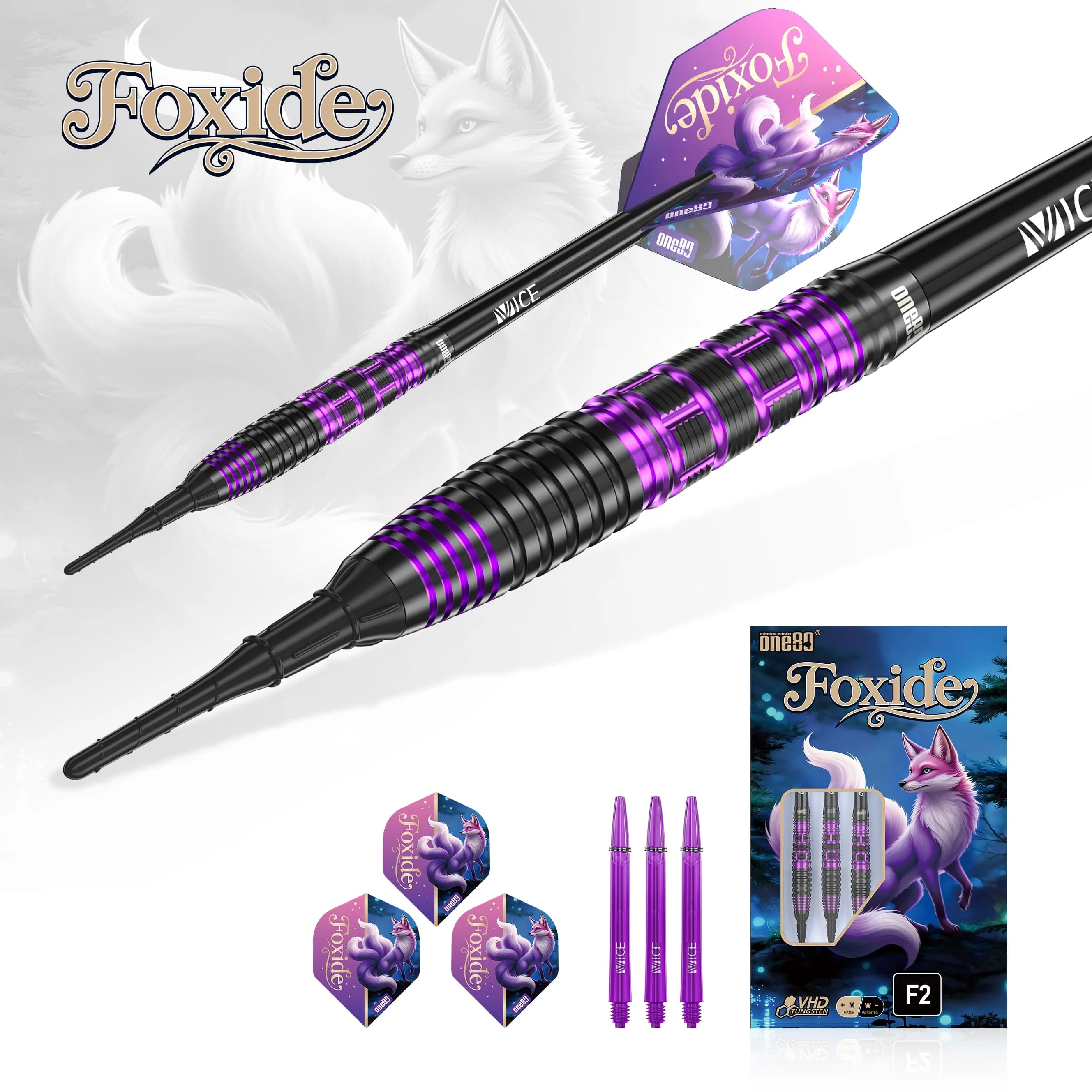 One80 Foxide Darts - Soft Tip - 90% Tungsten - F2 - Image 3