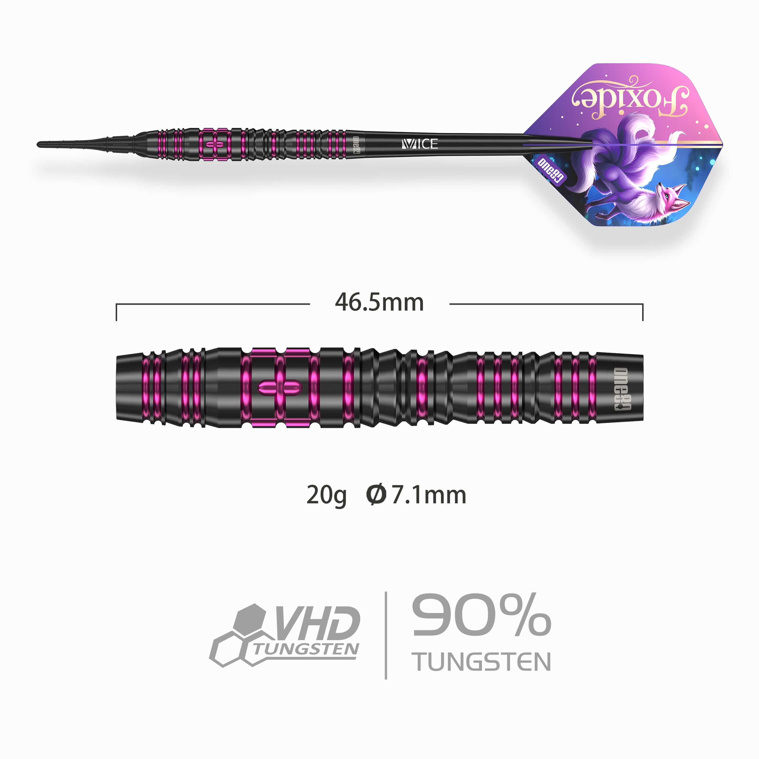 One80 Foxide Darts - Soft Tip - 90% Tungsten - F4 - Image 2