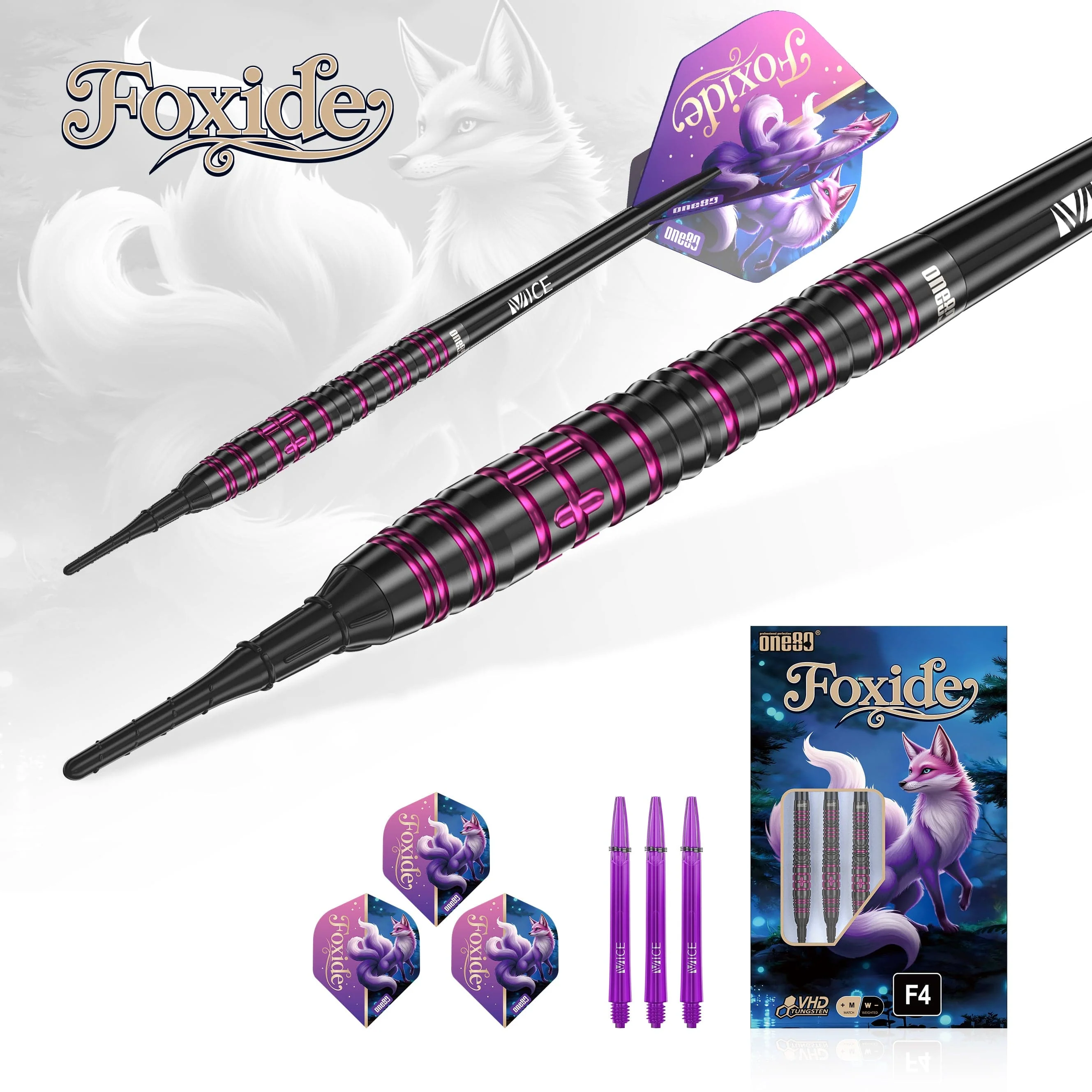 One80 Foxide Darts - Soft Tip - 90% Tungsten - F4 - Image 3