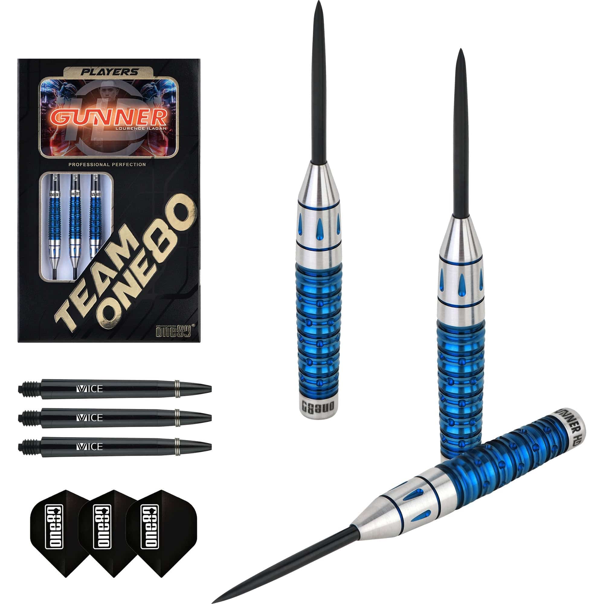 One80 Gunner Darts - Steel Tip - HD - Lourence Ilagan - Blue - Image 9