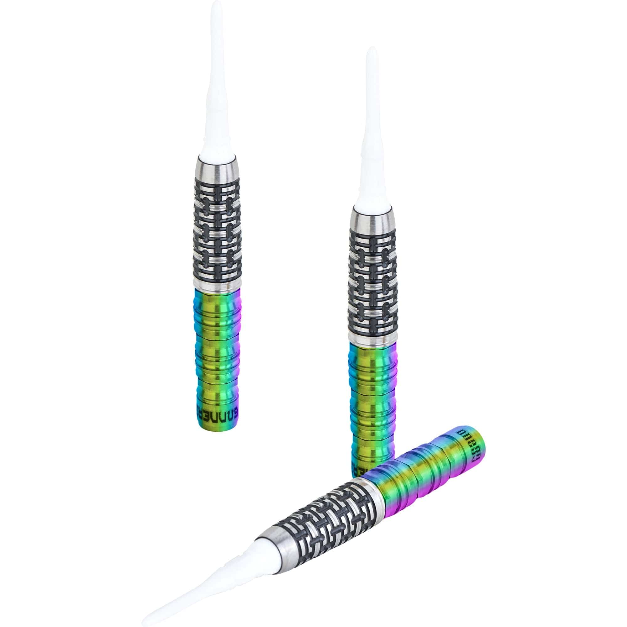 One80 Gunner III Darts - Soft Tip - Lourence Ilagan - Black & Chameleon - Image 9