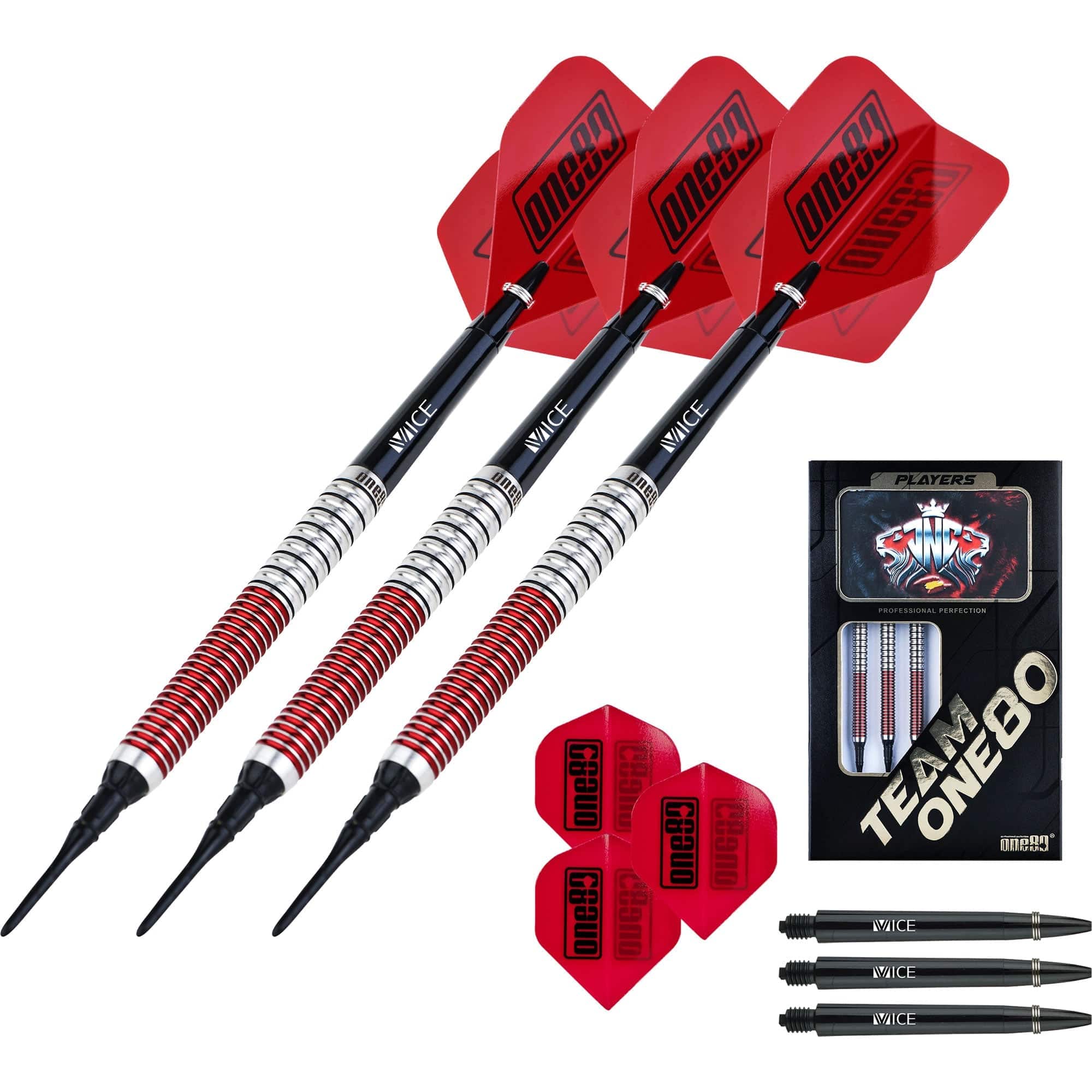 One80 Jaime Nuñez Cortes Darts - Soft Tip - JNC - Signature Darts - Electric Red - Image 6