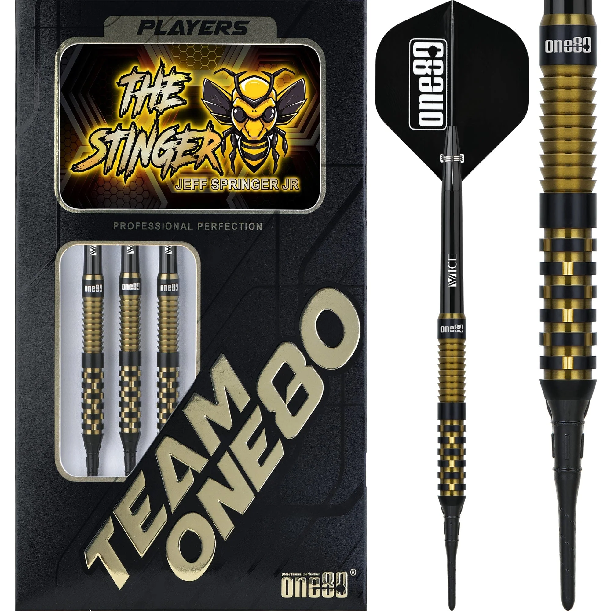 One80 Jeff Springer Darts - Soft Tip - 90% Tungsten