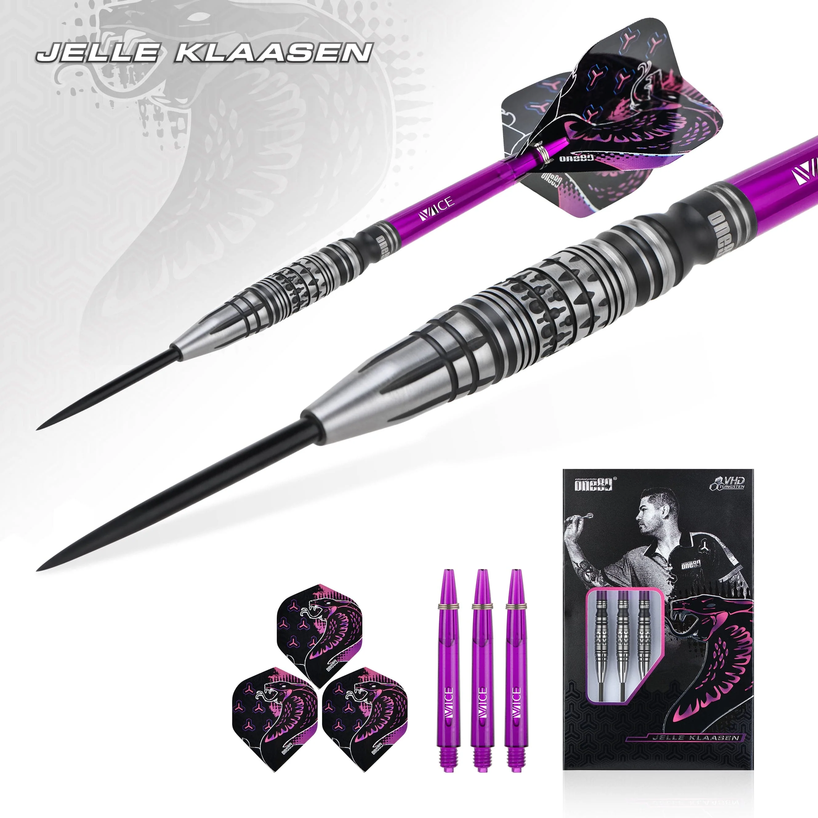 One80 Jelle Klaasen Darts - Steel Tip - 90% Tungsten - V3 - Image 3