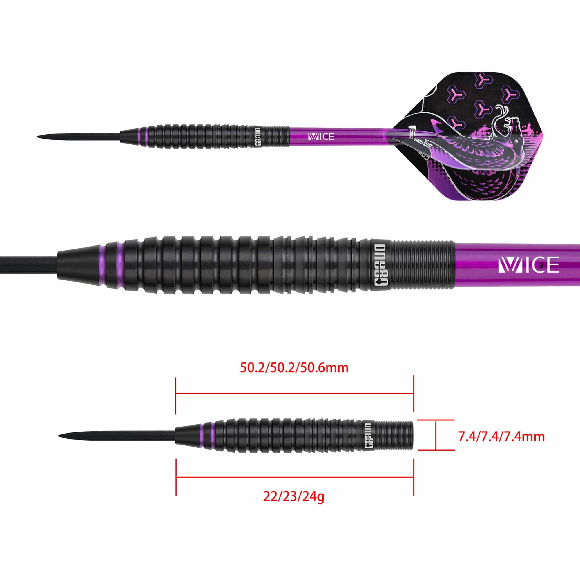 One80 Jelle Klaasen HD Darts - Steel Tip - The Cobra - Black - Image 7