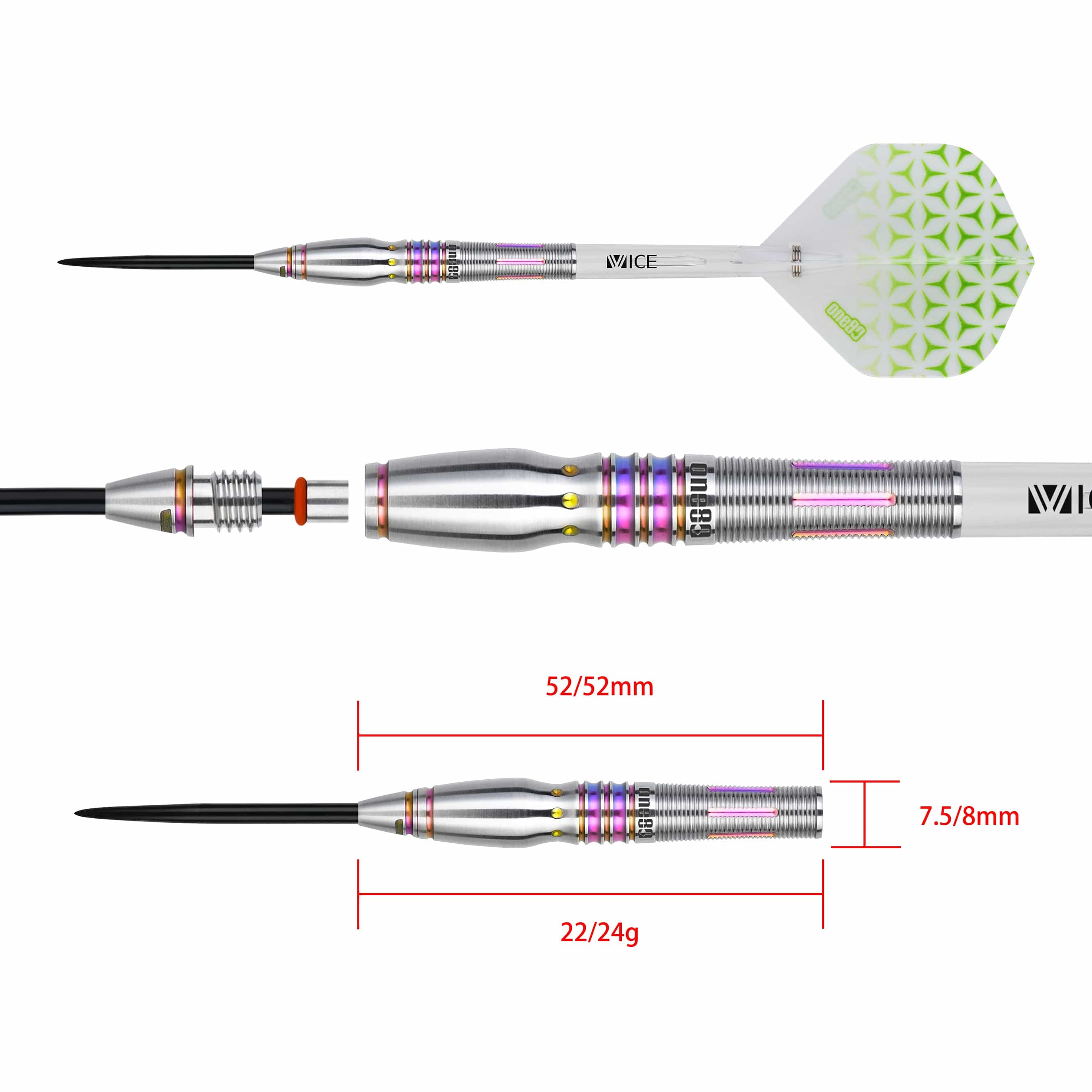 One80 Lukas Wenig Darts - Steel Tip - 90% Tungsten - V2 - Image 2