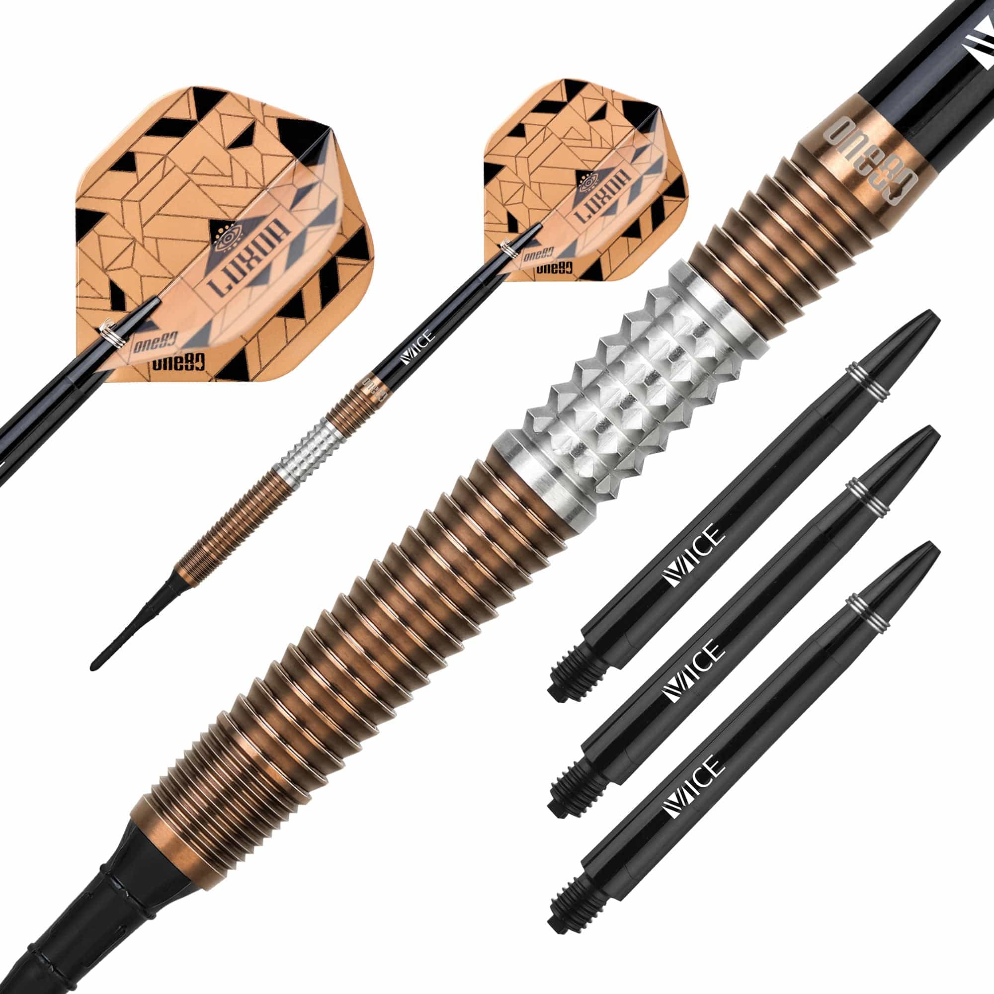 One80 Luxor Beta Darts - Soft Tip - Bronze - Image 2