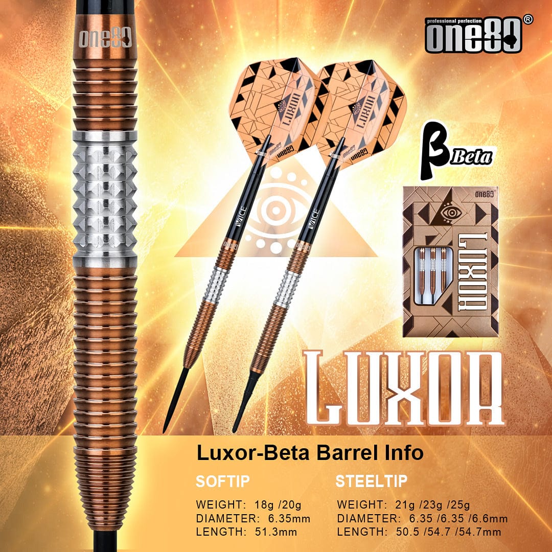 One80 Luxor Beta Darts - Steel Tip - Bronze - Image 2