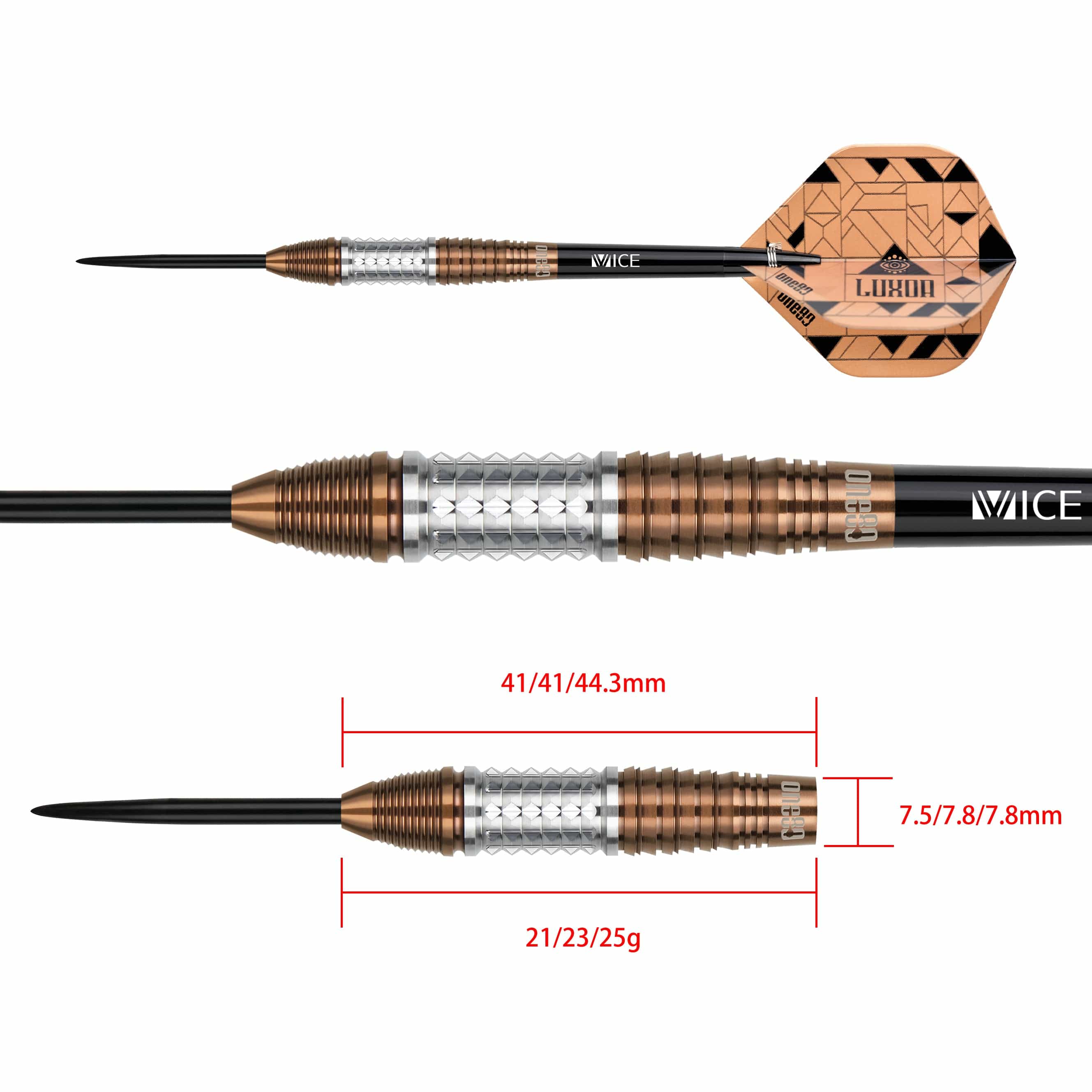 One80 Luxor Darts - Steel Tip - 90% Tungsten - Epsilon - Image 3