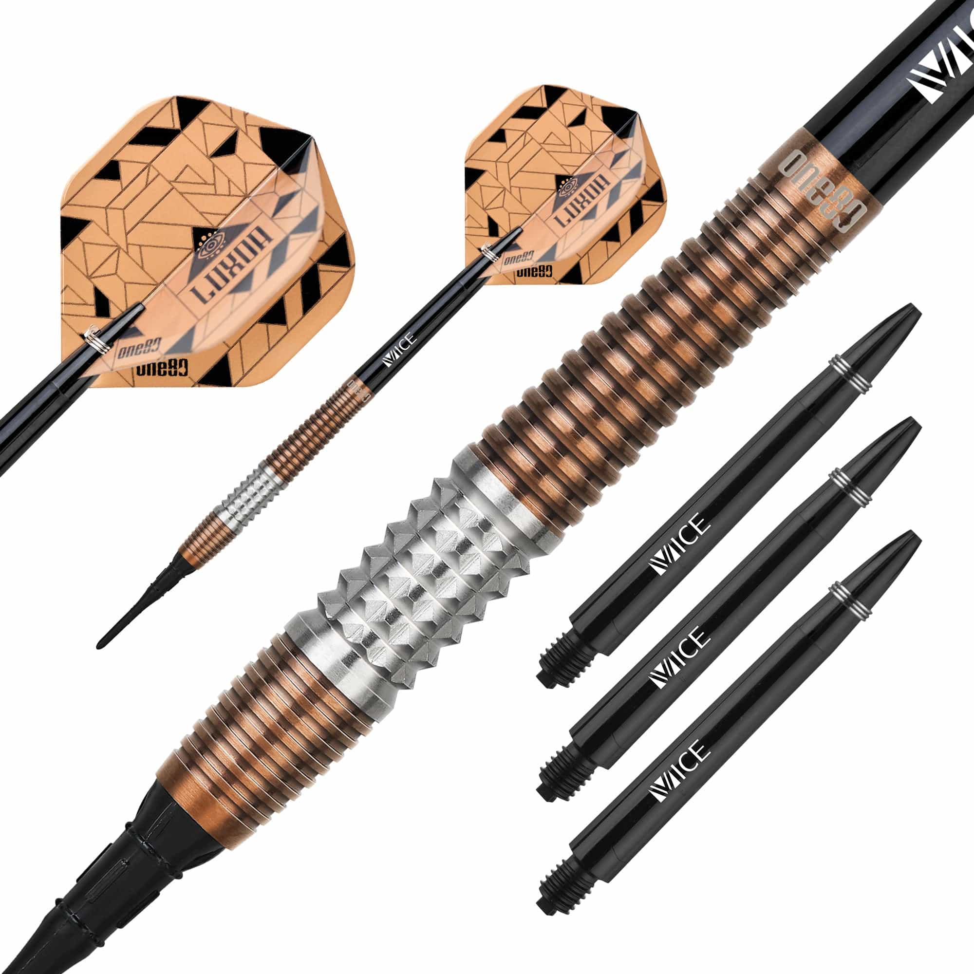 One80 Luxor Gamma Darts - Soft Tip - Bronze - Image 2