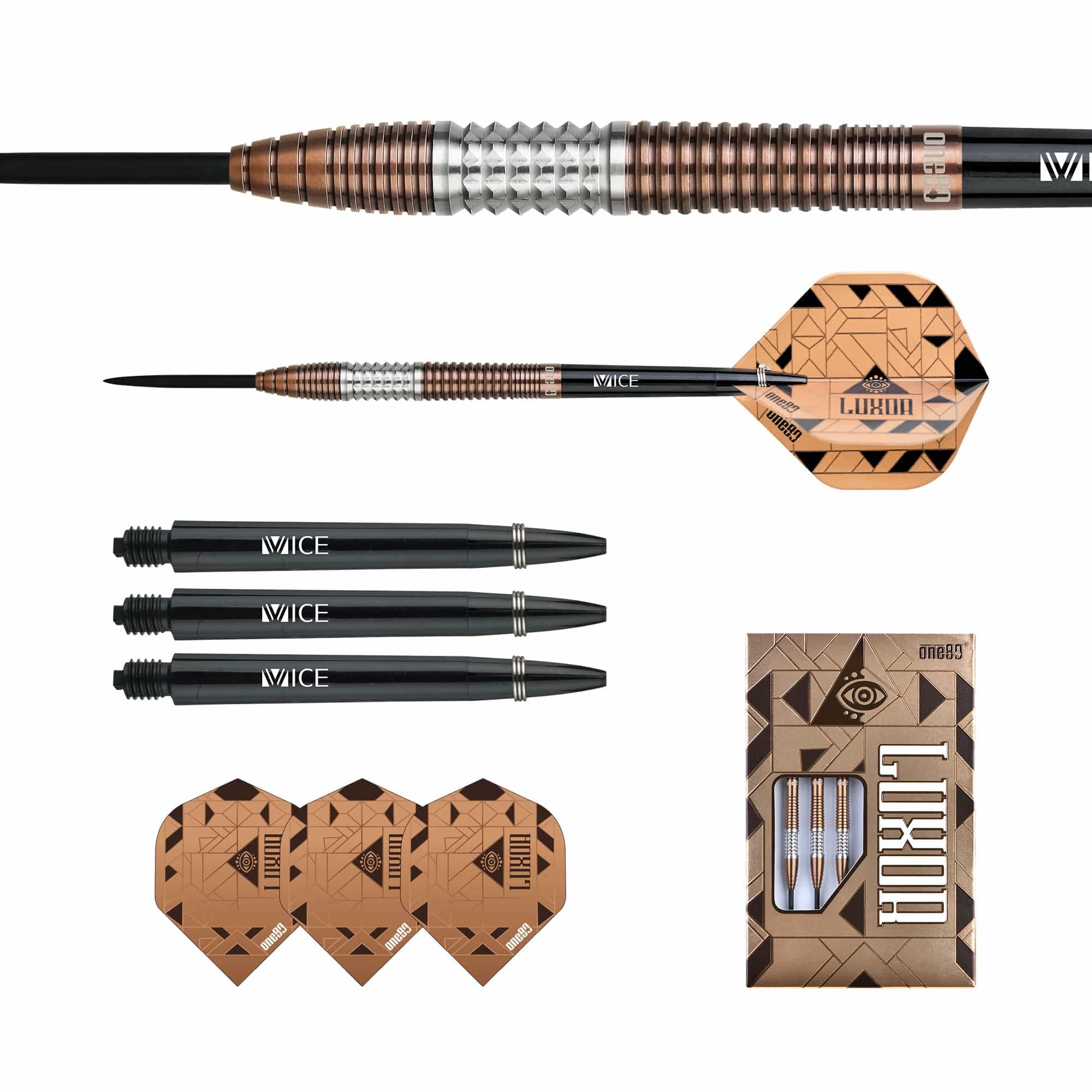 One80 Luxor Gamma Darts - Steel Tip - Bronze - Image 5