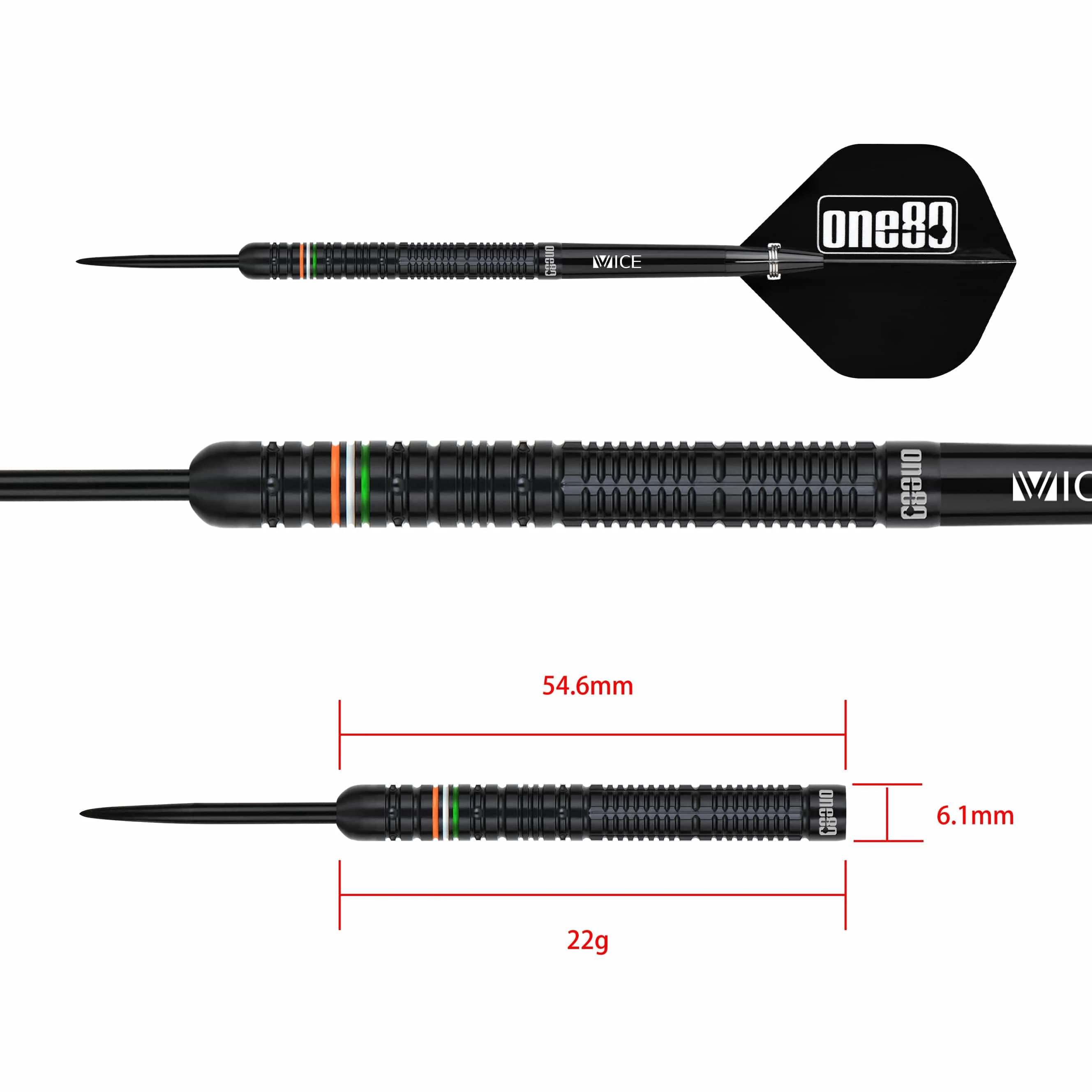 One80 Mahi Bosmia Darts - Steel Tip - 90% Tungsten - 22g - Image 2