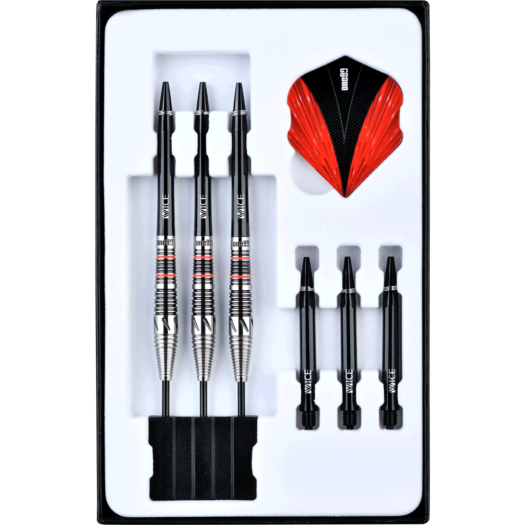 One80 Mick Lacey Darts - Steel Tip - Lone Wolf - Black & Red - 23.5g - Image 6