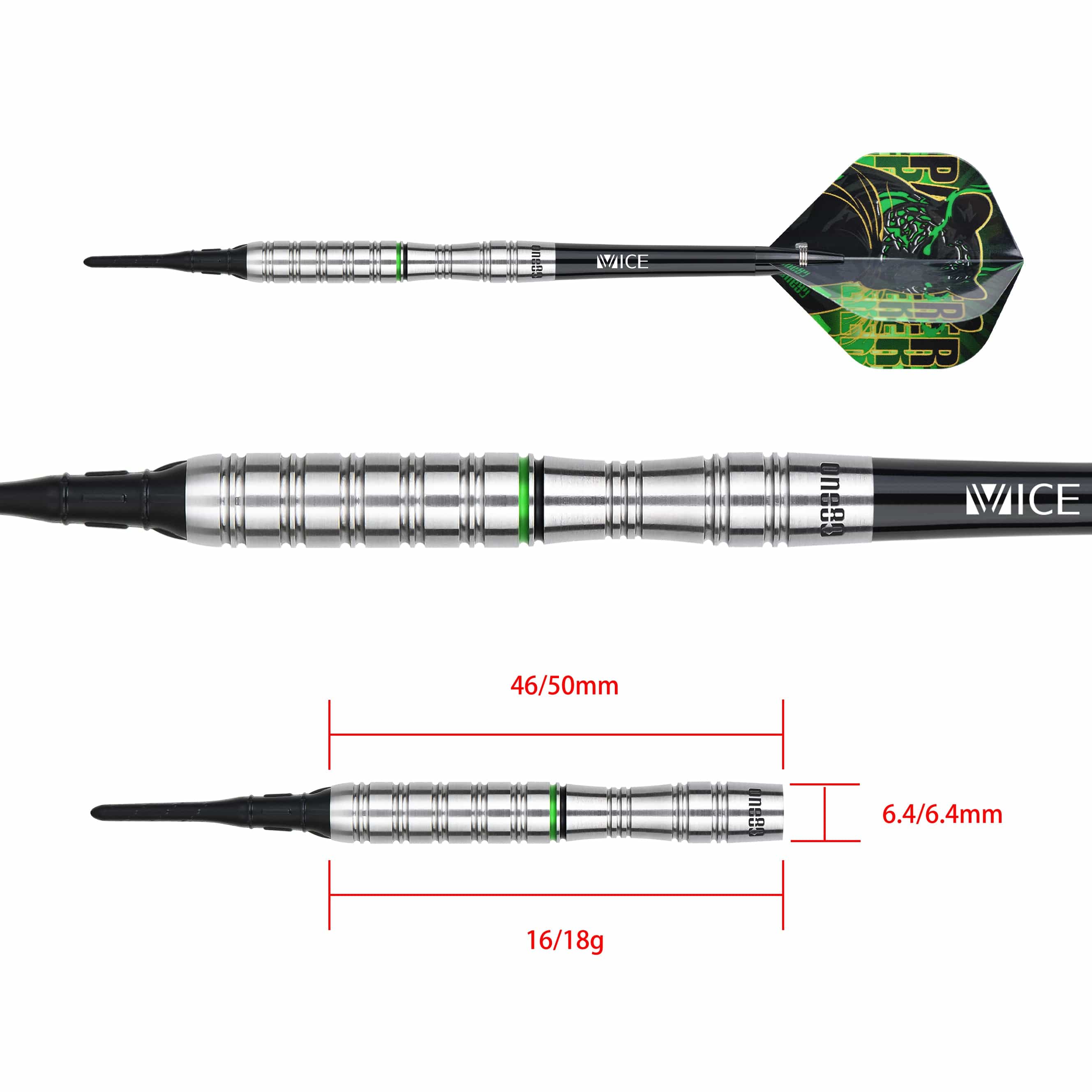 One80 Panther-H Darts - Soft Tip - 18g - Image 4