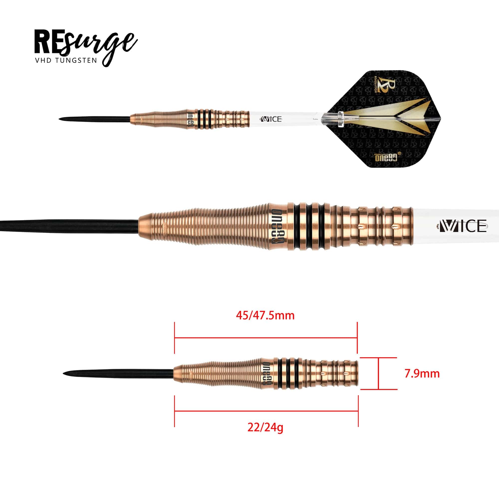 One80 R2 Interchange Darts - Steel Tip - Re-surge - Image 4