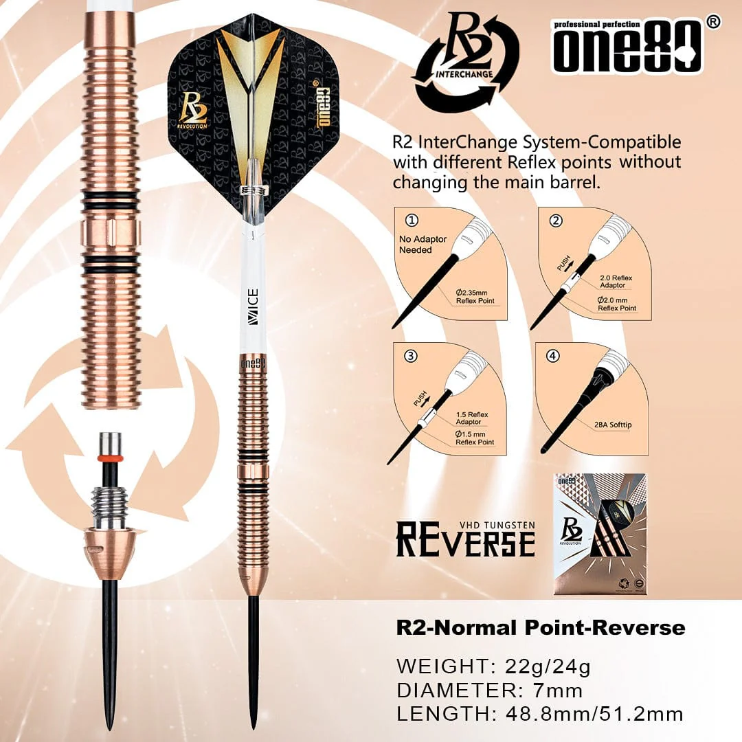 One80 R2 Interchange Darts - Steel Tip - Re-verse - Image 2