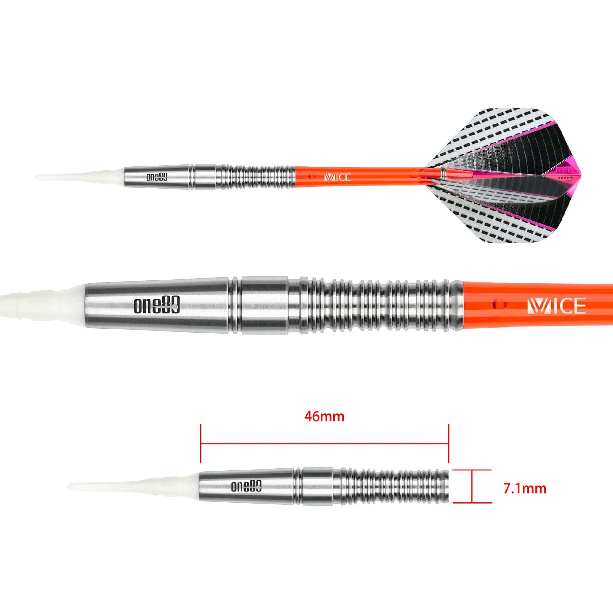 One80 Raise MT Darts - Soft Tip - Ringed - Image 3