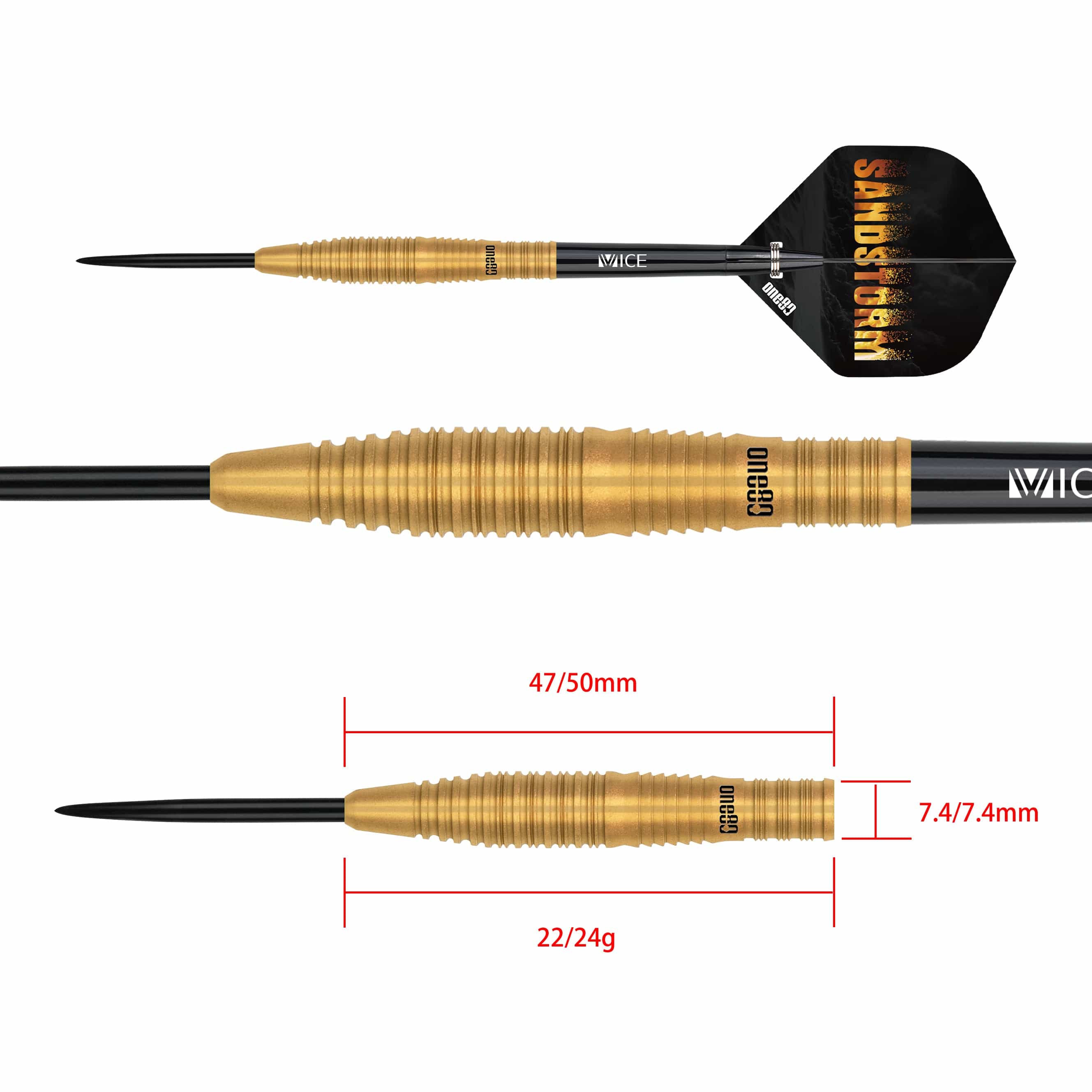 One80 Sandstorm Darts - Steel Tip - 90% Tungsten - S02 - Image 3