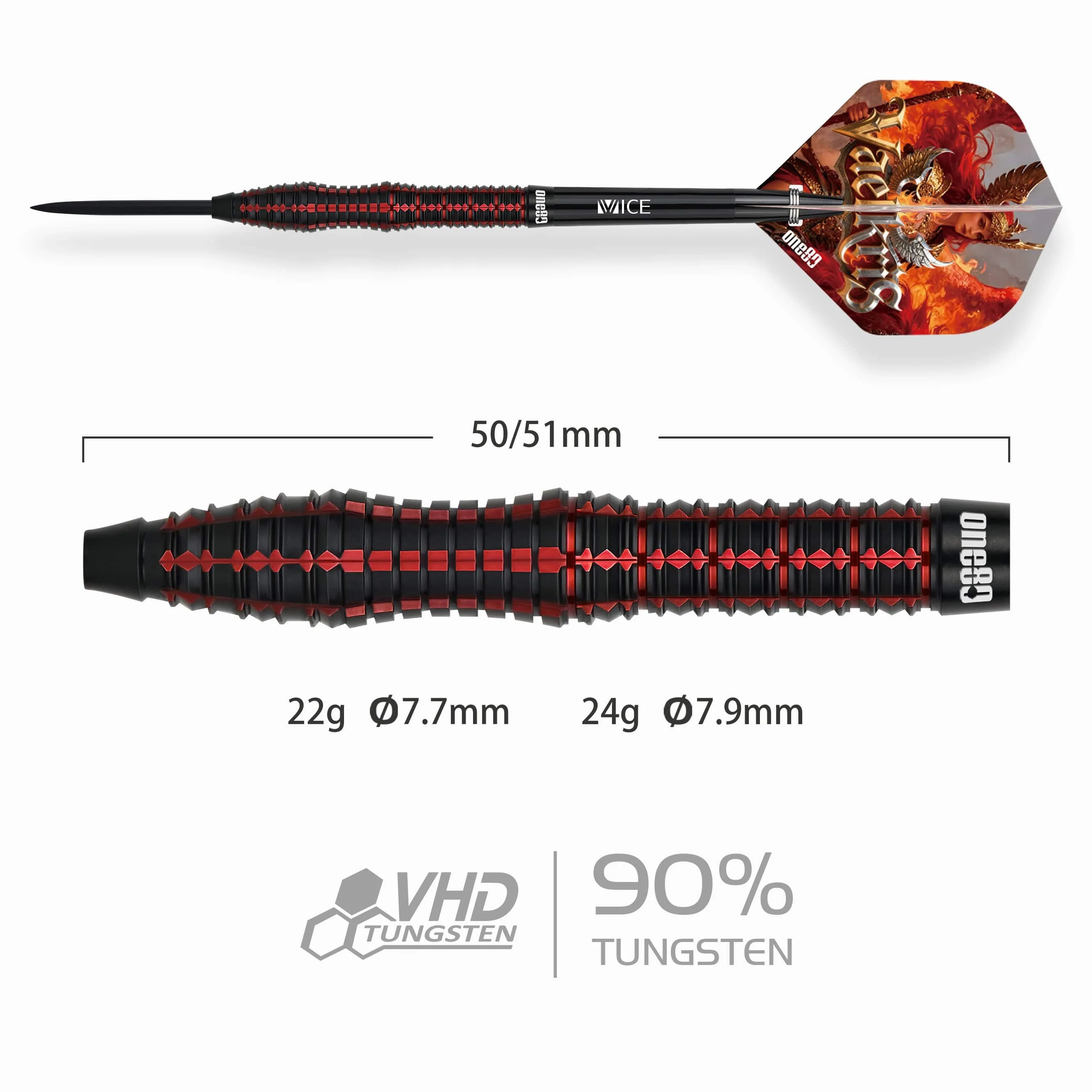 One80 Vaelkris Darts - Steel Tip - 90% Tungsten - V02 - Image 2