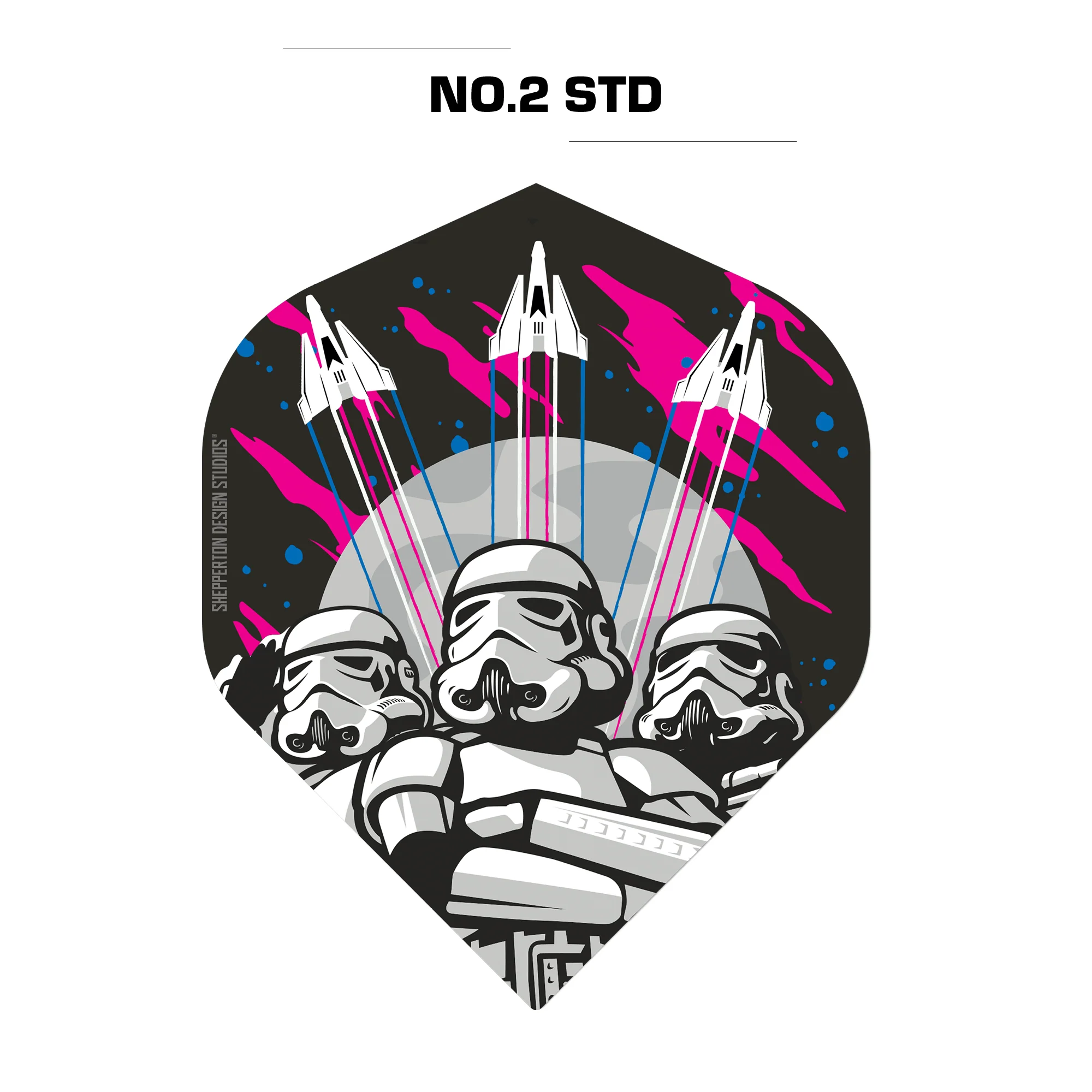 Original StormTrooper Dart Flights - Official Licensed - No2 - Std - 3 Storm Troopers & 3 Space Crafts - Image 2