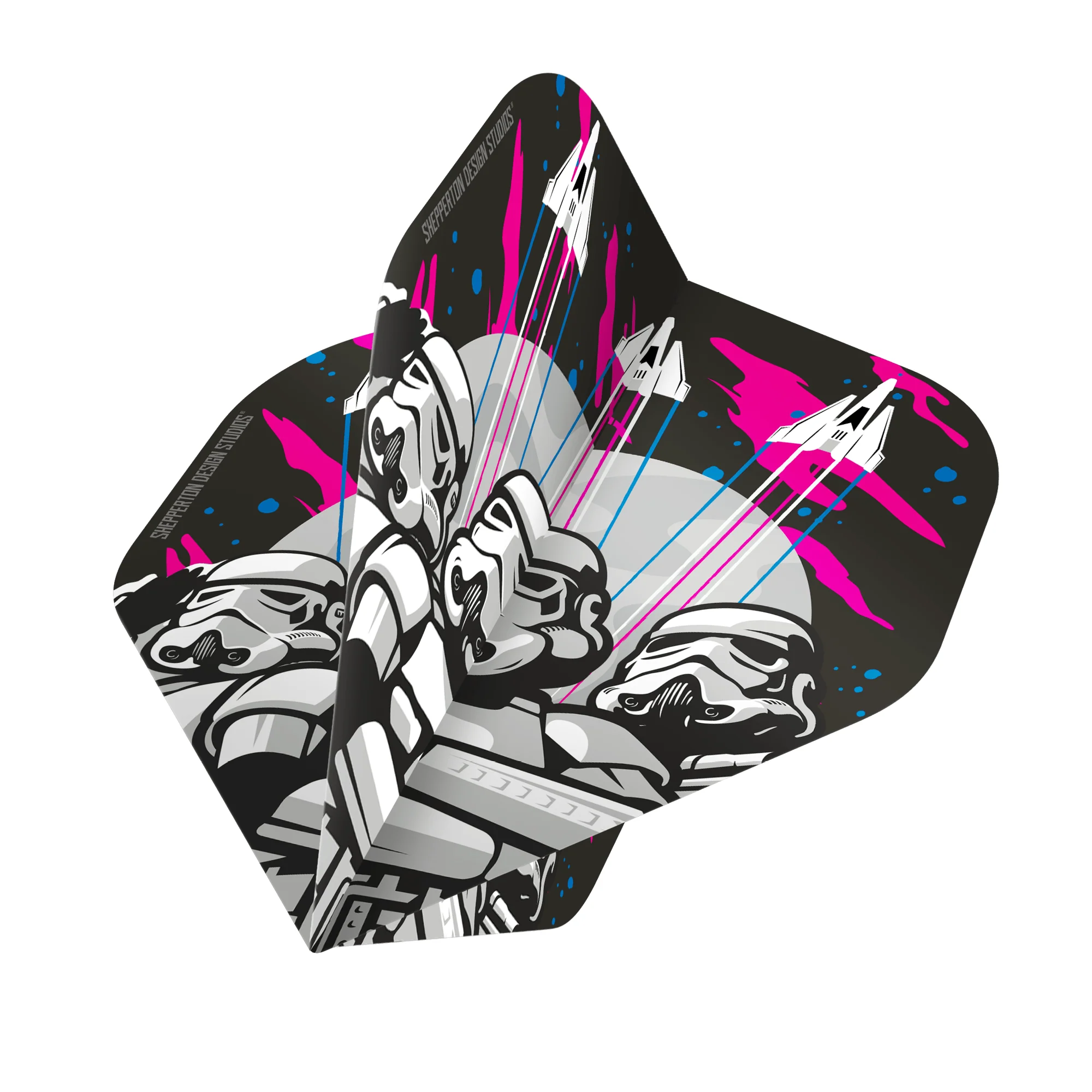 Original StormTrooper Dart Flights - Official Licensed - No2 - Std - 3 Storm Troopers & 3 Space Crafts - Image 6