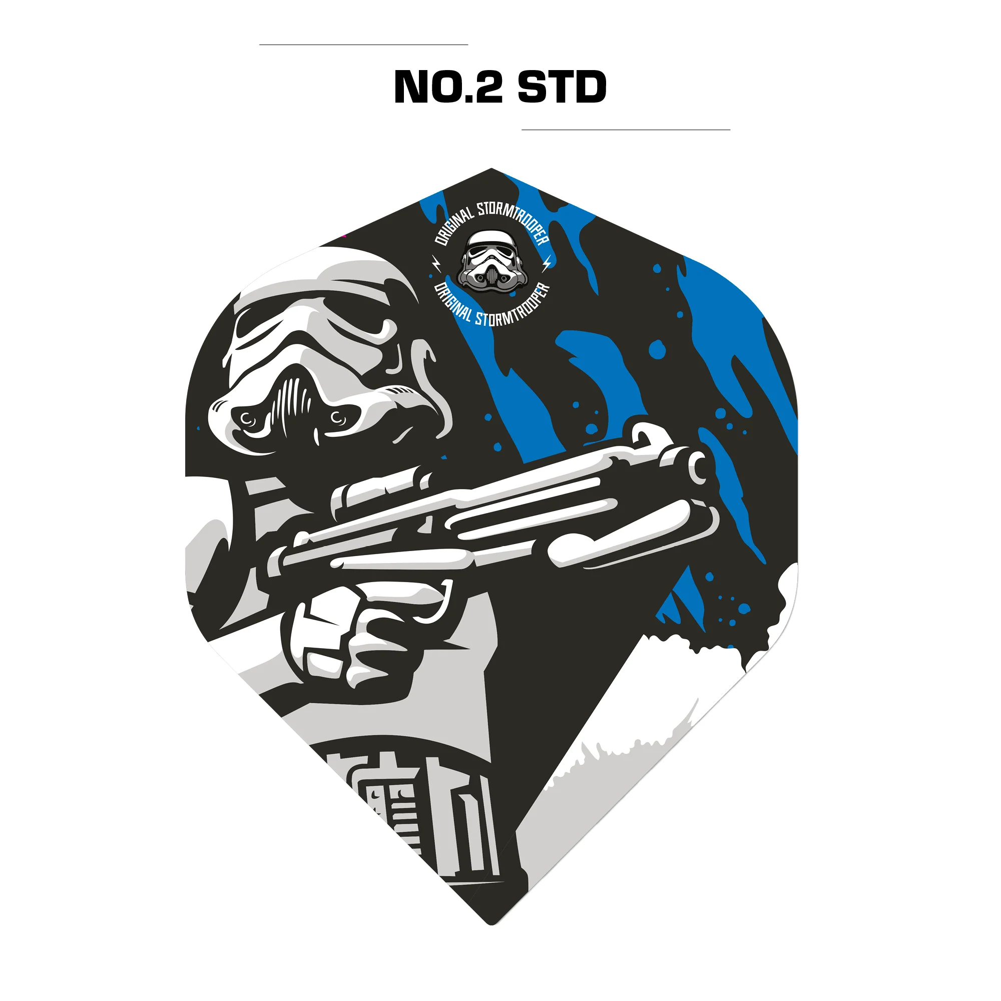 *Original StormTrooper Dart Flights - Official Licensed - No2 - Std - Storm Trooper - Holding Gun - Image 4