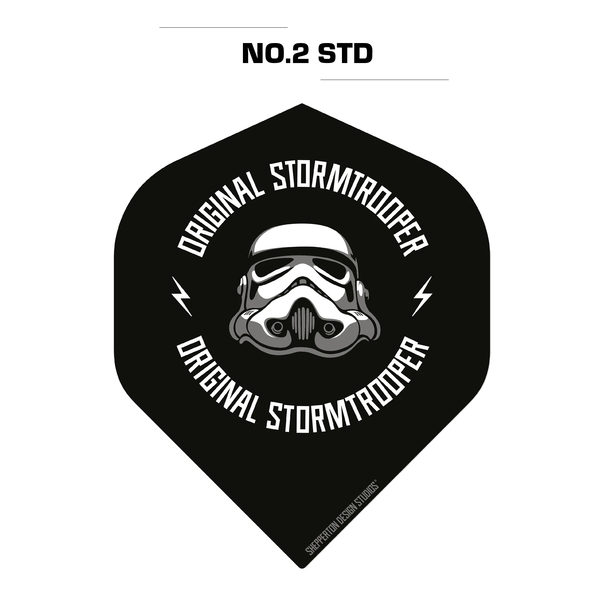Original StormTrooper Dart Flights - Official Licensed - No2 - Std - Storm Trooper - Logo on Black - Image 2