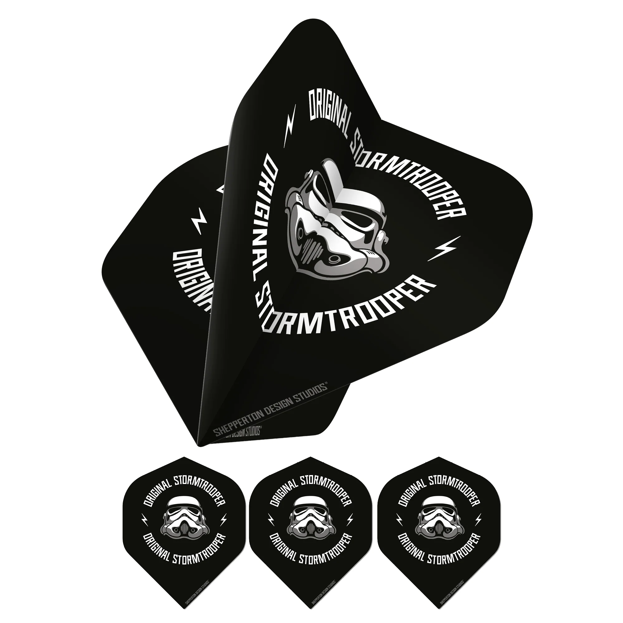 Original StormTrooper Dart Flights - Official Licensed - No2 - Std - Storm Trooper - Logo on Black - Image 5