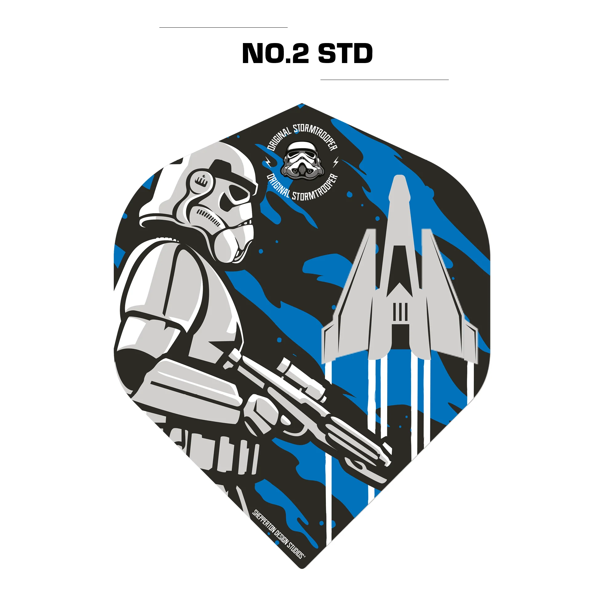 *Original StormTrooper Dart Flights - Official Licensed - No2 - Std - Storm Trooper & Space Craft - Image 2